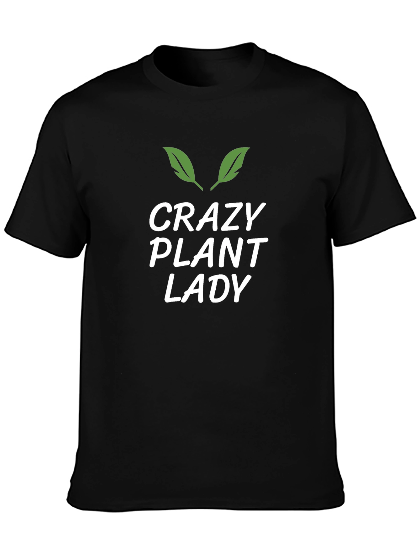 Crazy Plant Lady Graphic Tee - Black Cotton T-Shirt