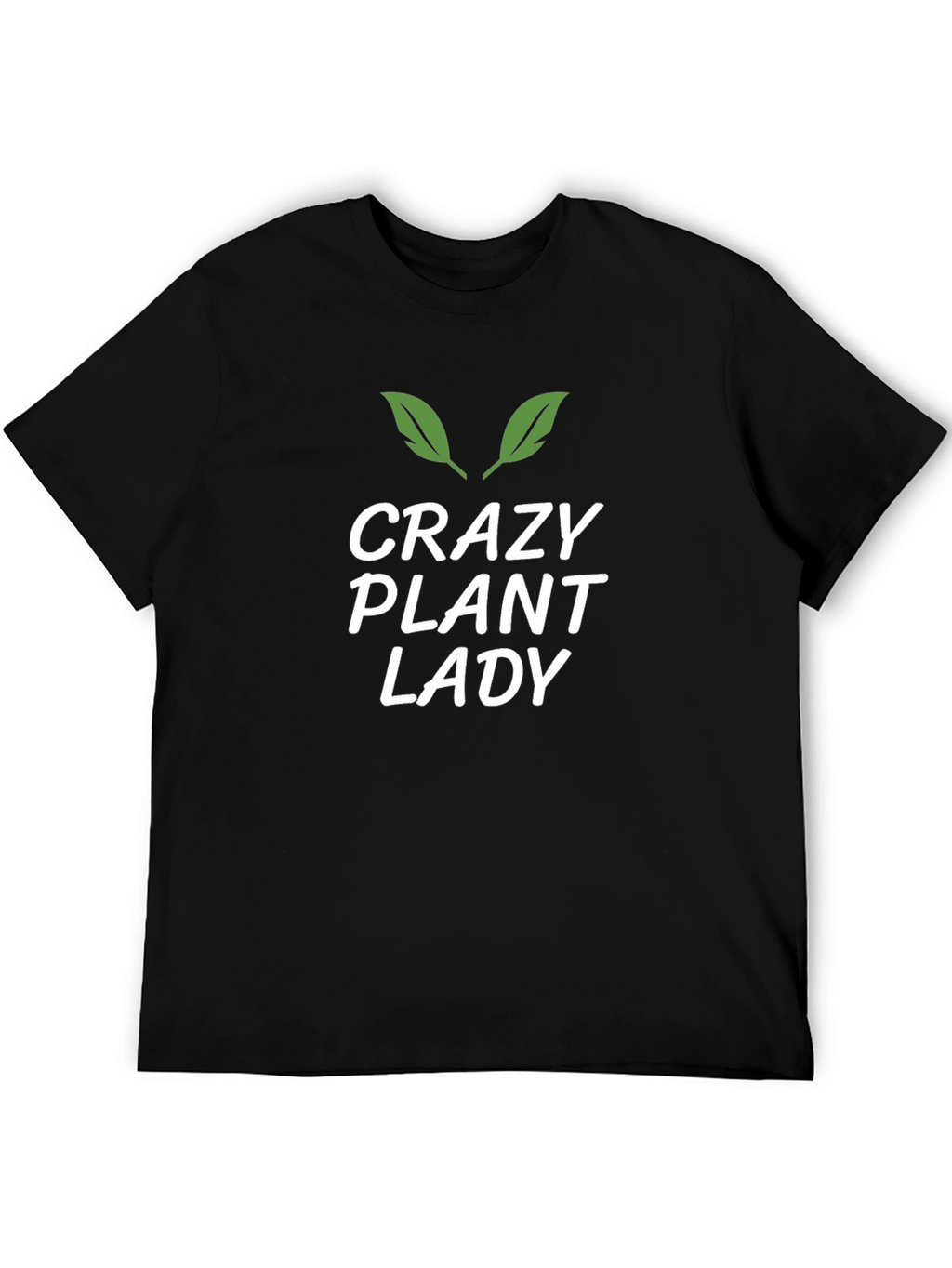 Crazy Plant Lady Graphic Tee - Black Cotton T-Shirt
