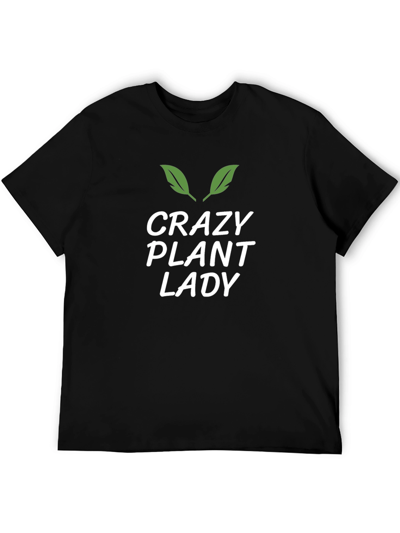 Crazy Plant Lady Graphic Tee - Black Cotton T-Shirt