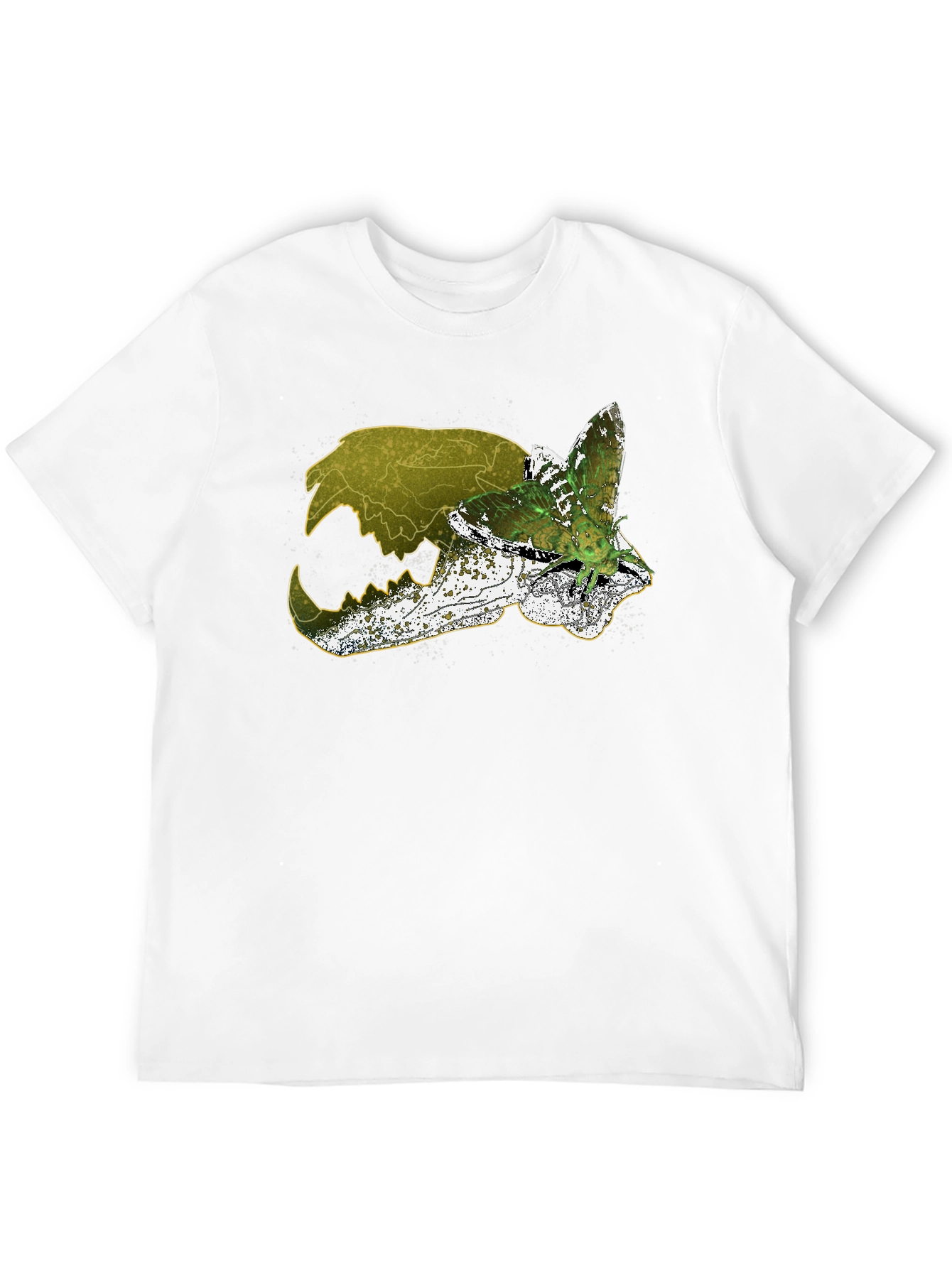 Skull & Moth Graphic Tee - Unique Design