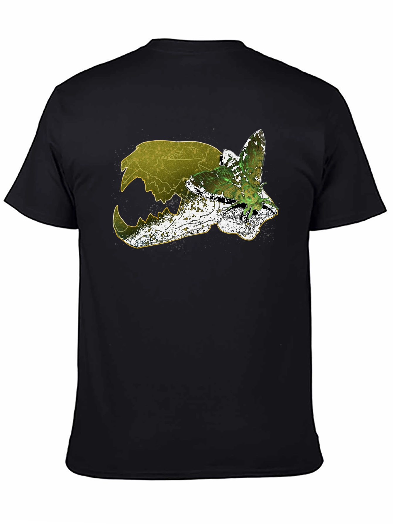 Skull & Moth Graphic Tee - Unique Design