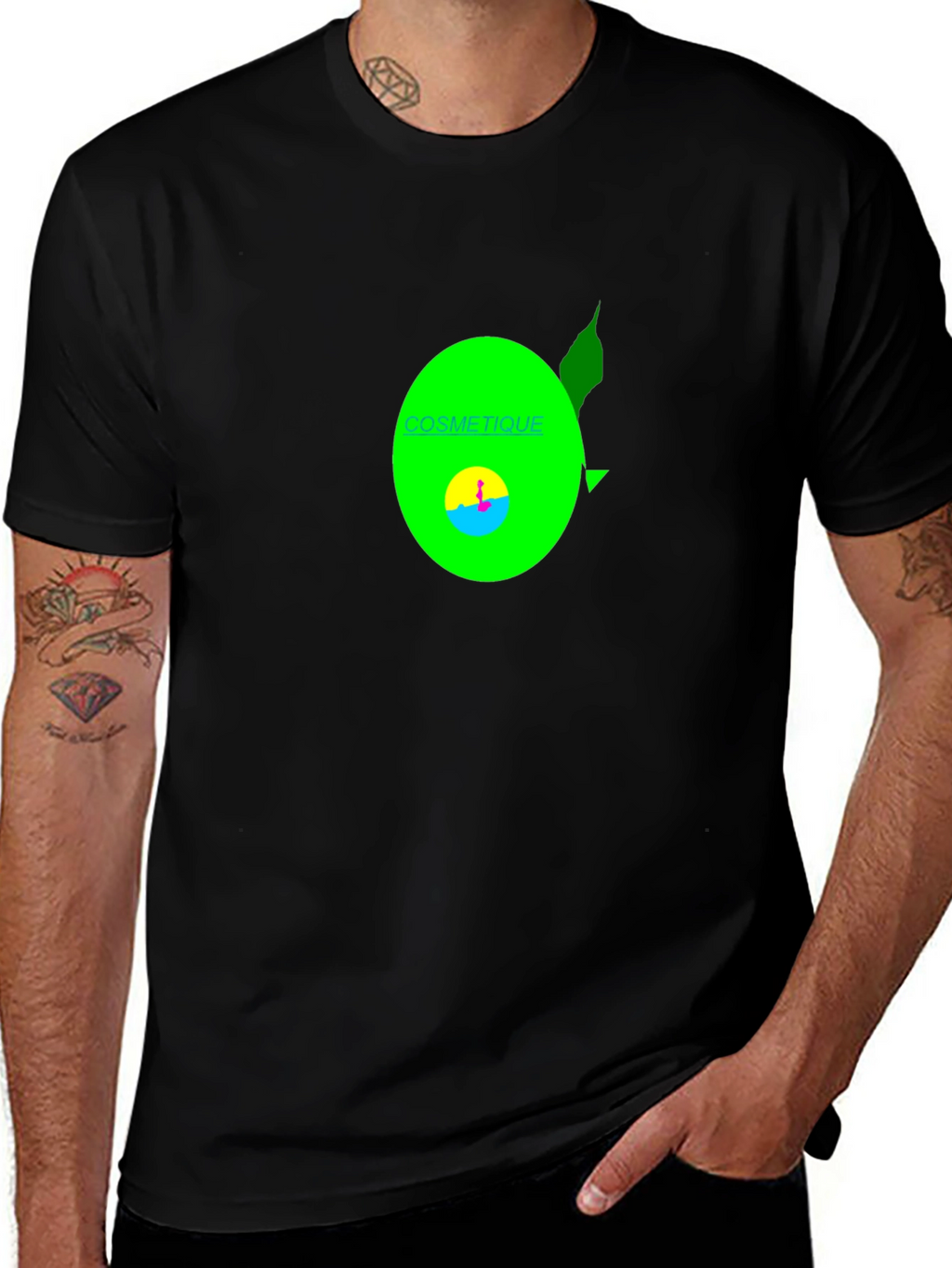 Cosmetique Graphic T-Shirt - Black