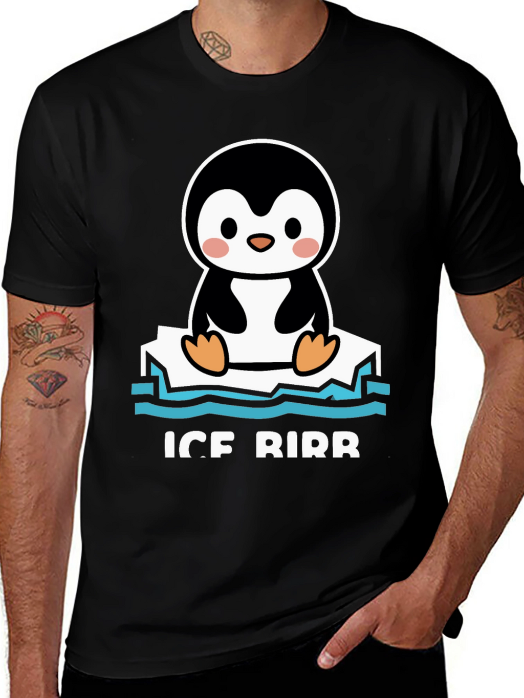 Ice Birb T-Shirt - Cute Penguin Tee