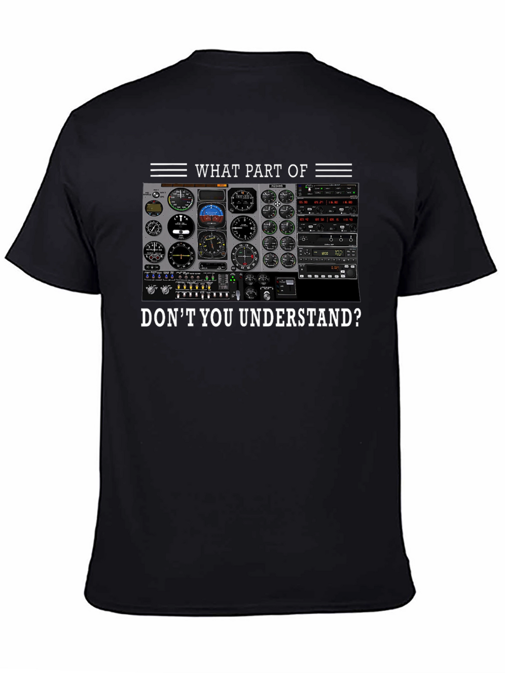 Pilot Instrument Panel T-Shirt - Aviation Humor Tee