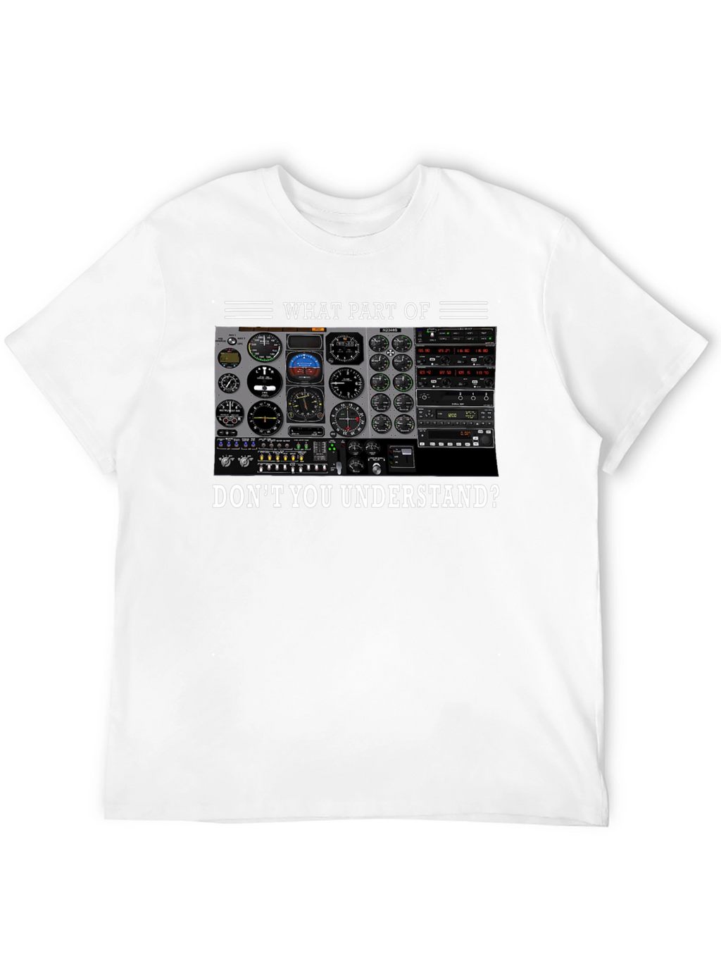 Pilot Instrument Panel T-Shirt - Aviation Humor Tee