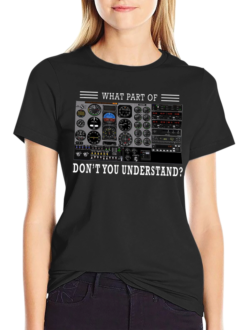Pilot Instrument Panel T-Shirt - Aviation Humor Tee