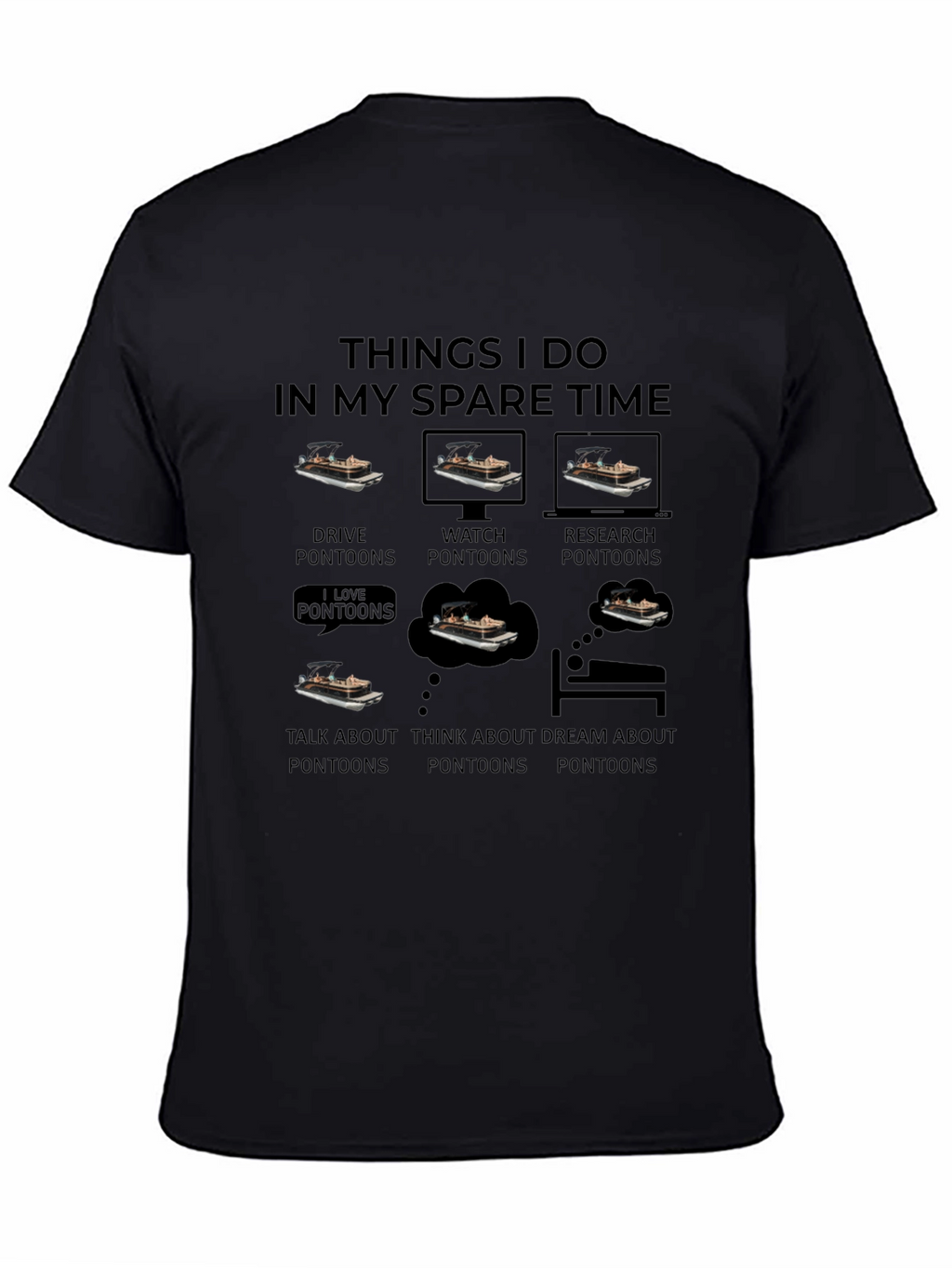 Pontoon Lover T-Shirt Spare Time Hobby Boating