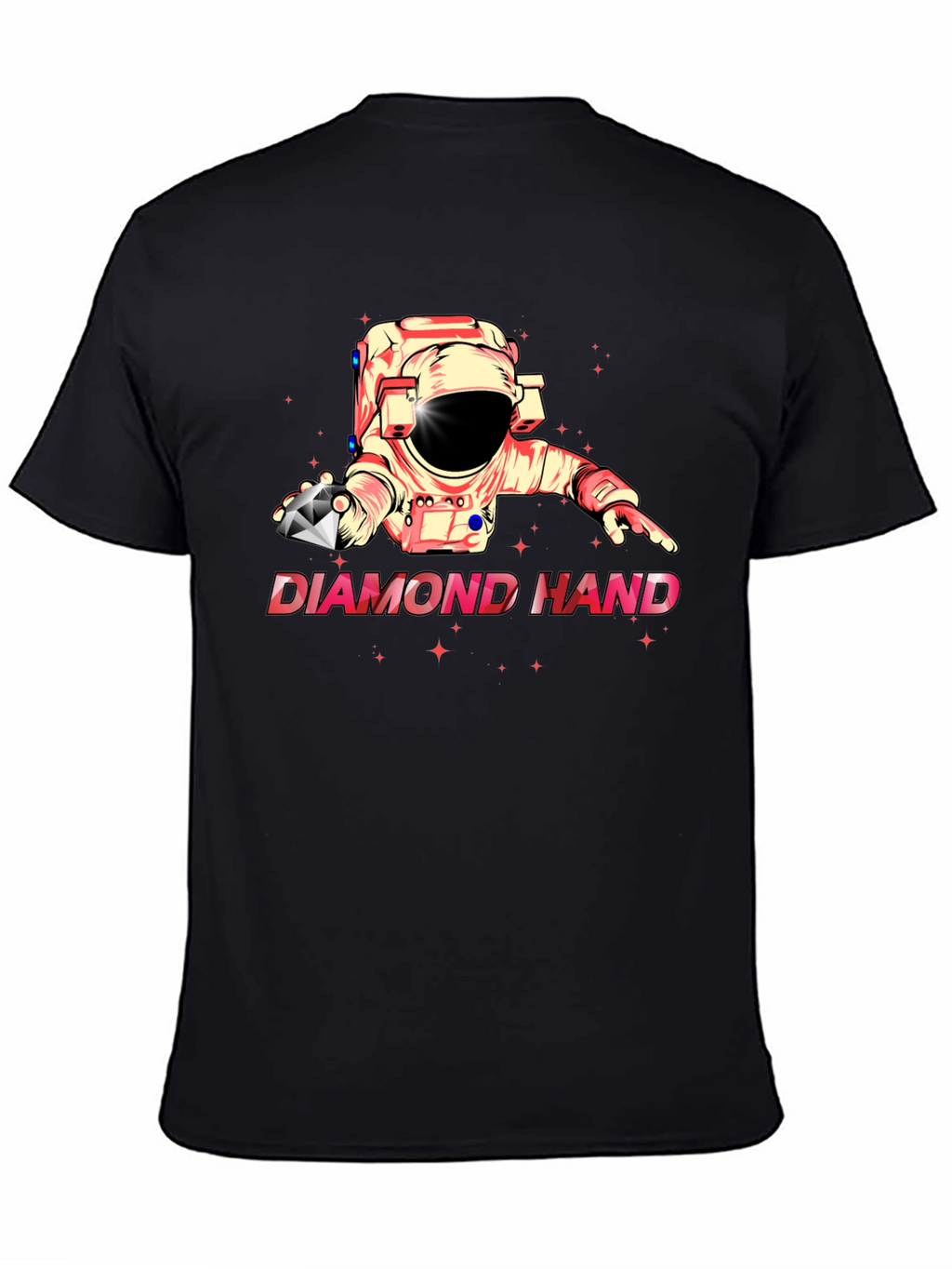 Diamond Hand Astronaut Black T-Shirt