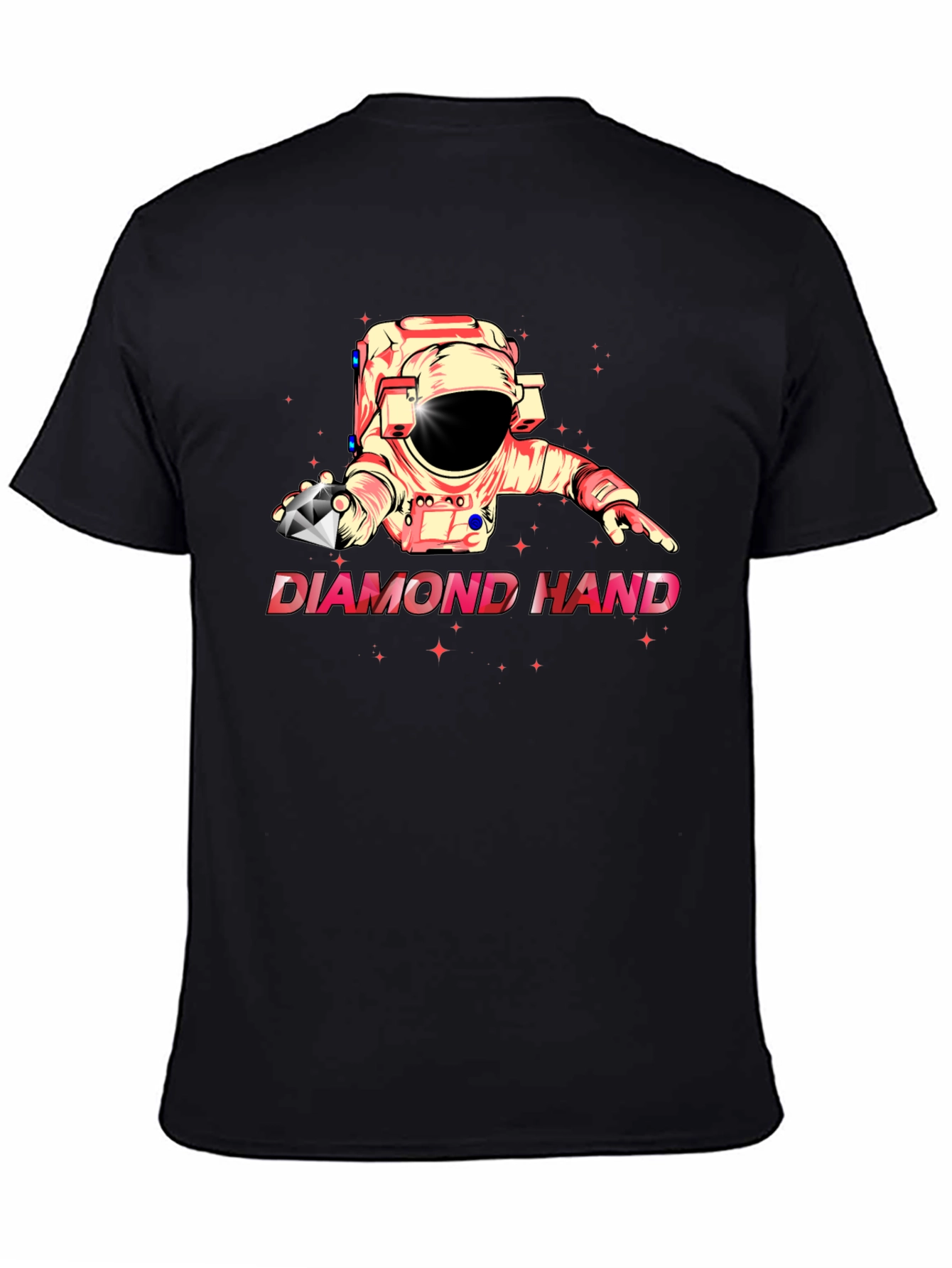 Diamond Hand Astronaut Black T-Shirt
