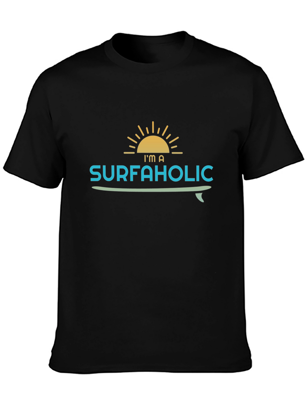 Surfaholic Graphic T-Shirt - Black