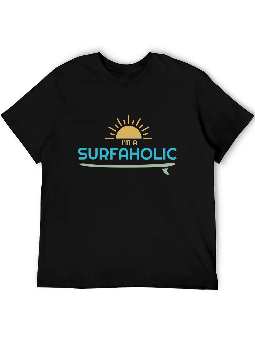 Surfaholic Graphic T-Shirt - Black