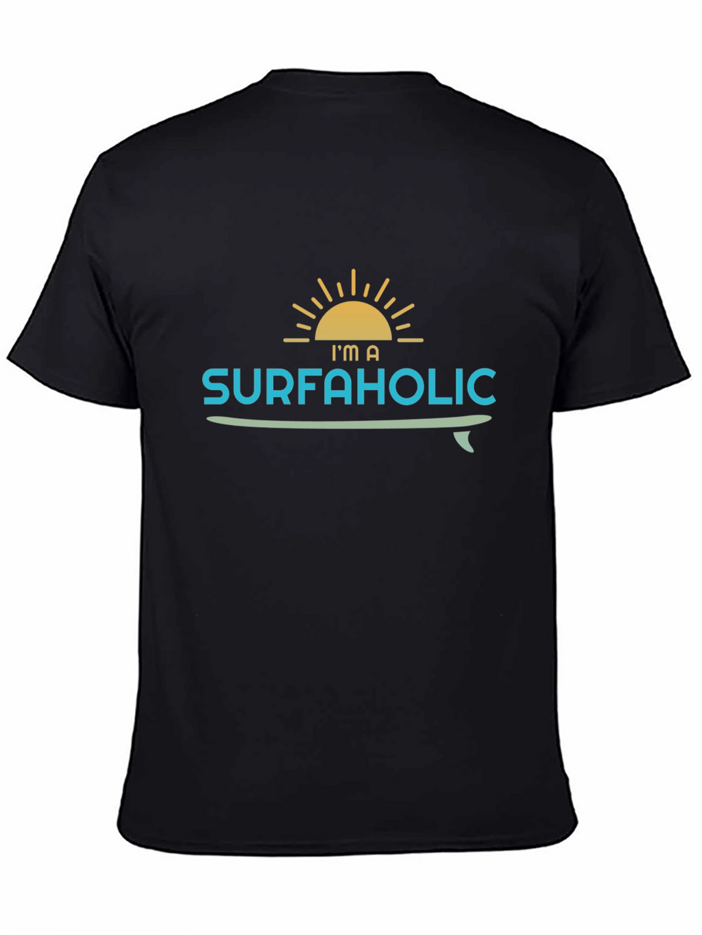 Surfaholic Graphic T-Shirt - Black