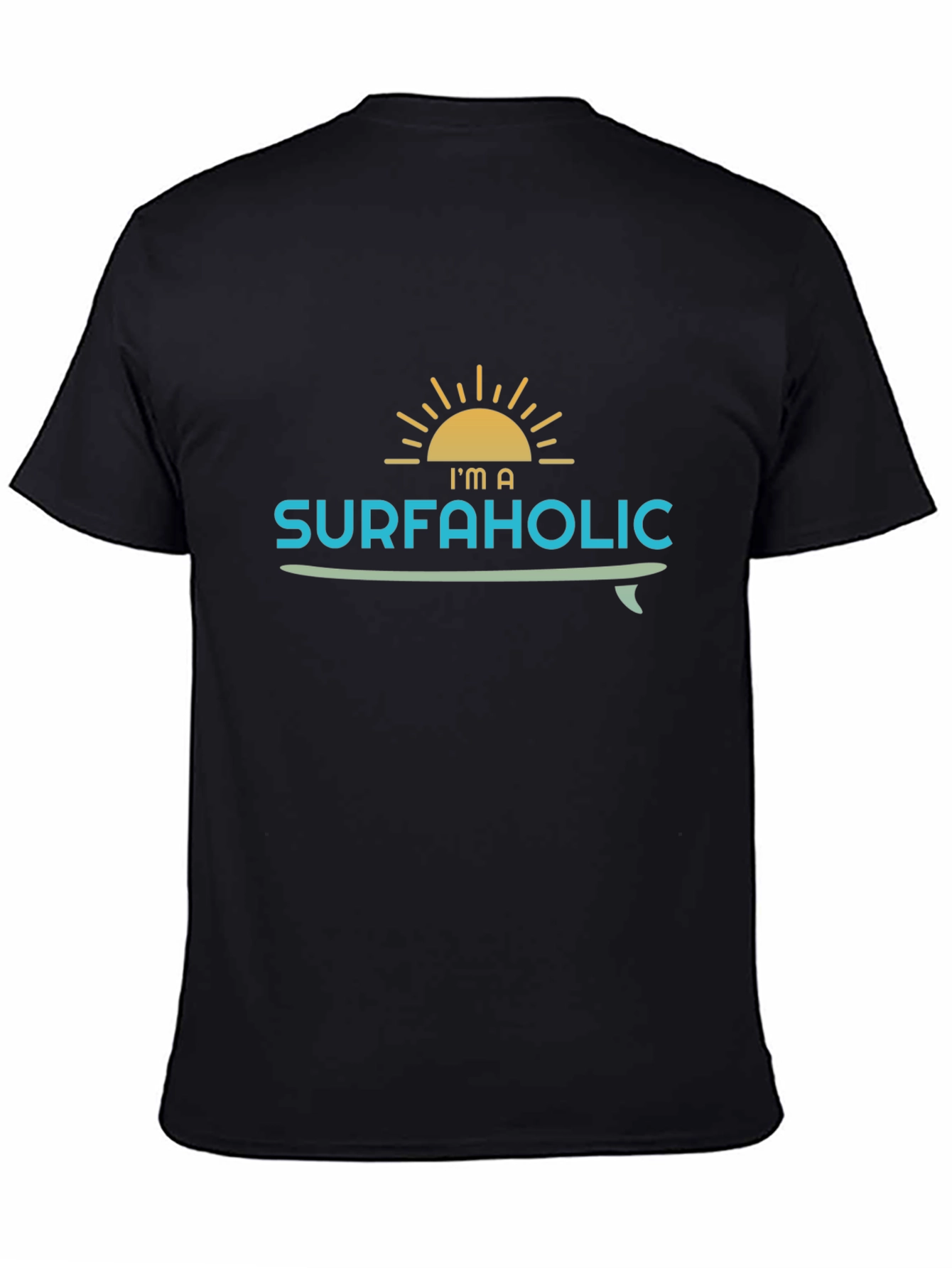 Surfaholic Graphic T-Shirt - Black