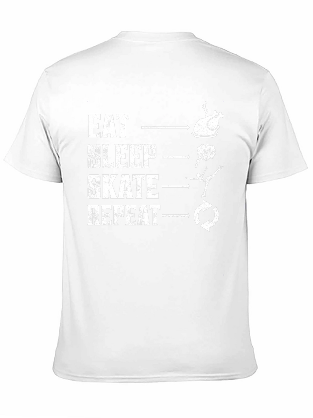 Eat Sleep Skate Repeat Black T-Shirt
