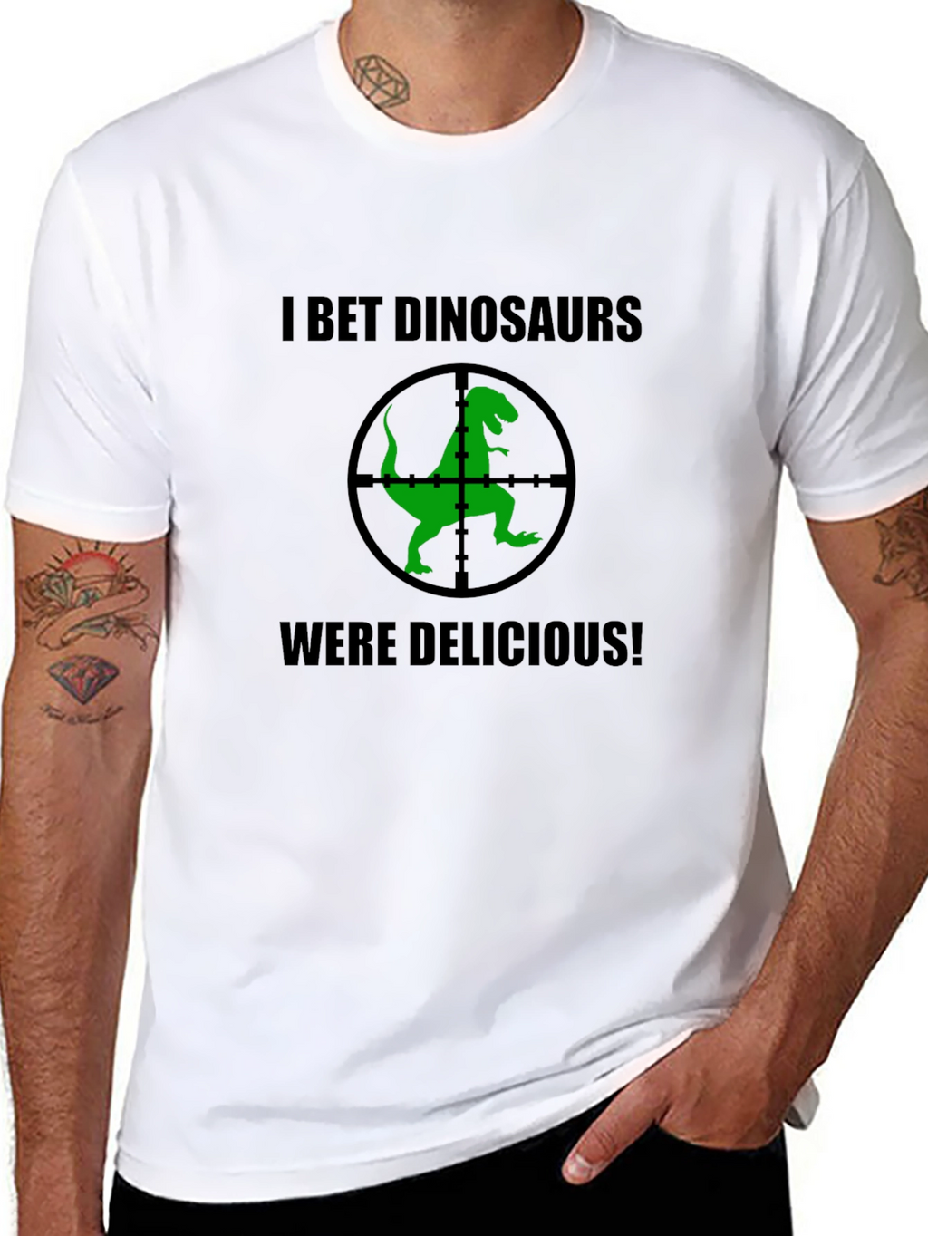 Dinosaur Target T-Shirt Funny Graphic Tee