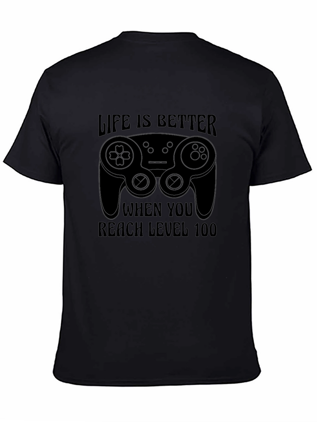 Level 100 Gamer Black T-Shirt