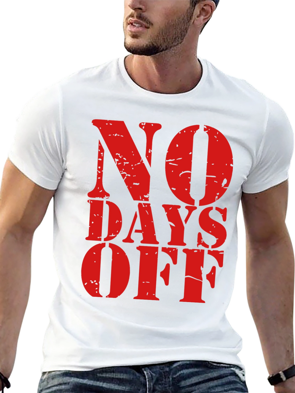 No Days Off Graphic Tee - Black