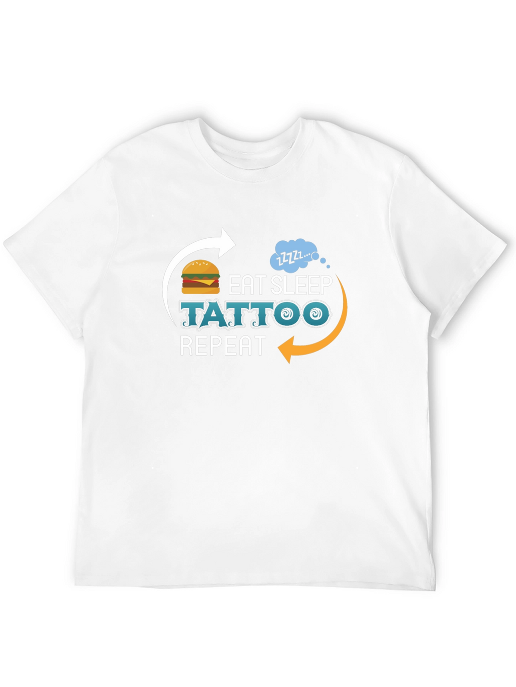 Eat Sleep Tattoo Repeat Graphic T-Shirt