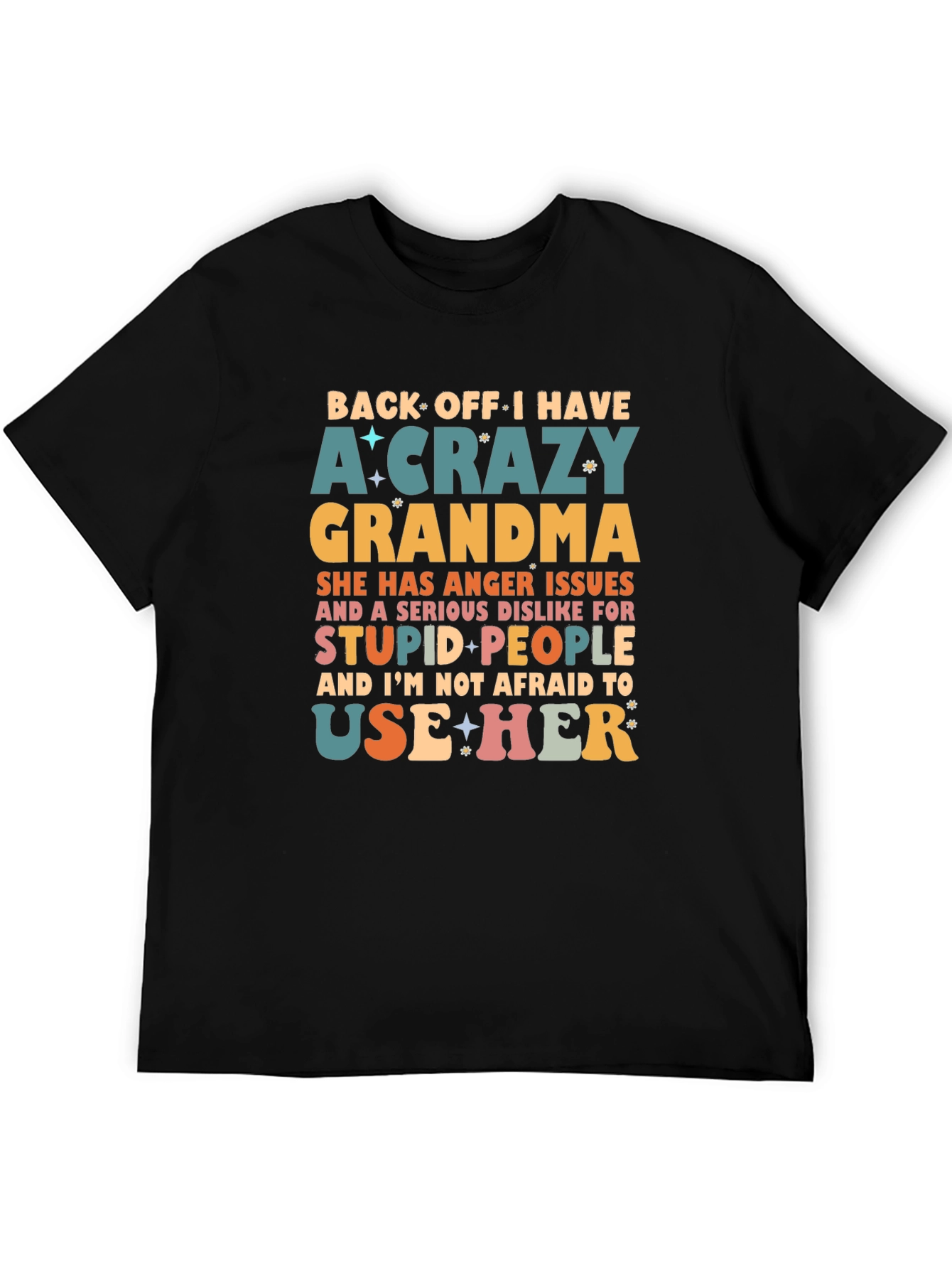 Crazy Grandma Novelty Graphic T-Shirt