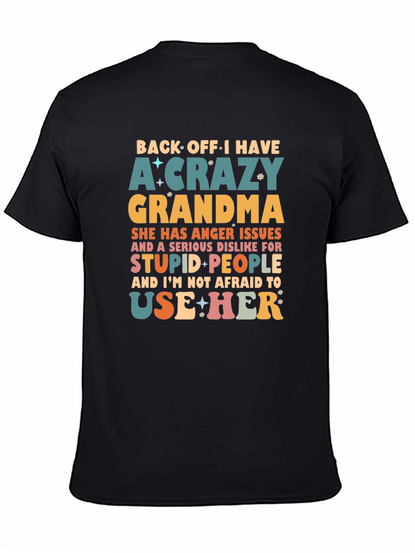 Crazy Grandma Novelty Graphic T-Shirt