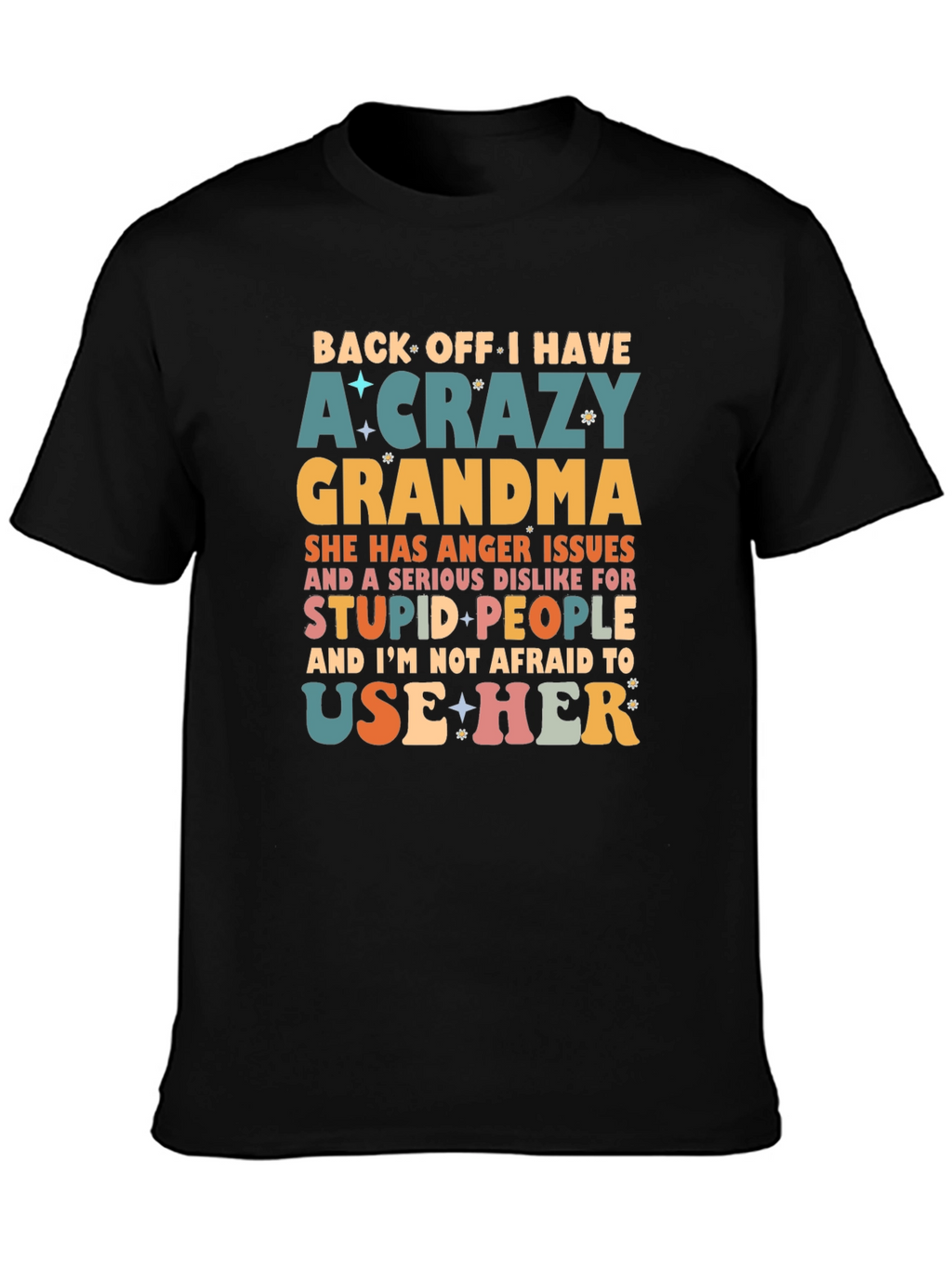 Crazy Grandma Novelty Graphic T-Shirt