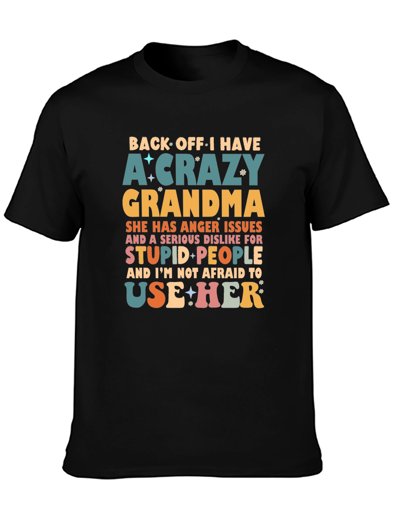 Crazy Grandma Novelty Graphic T-Shirt