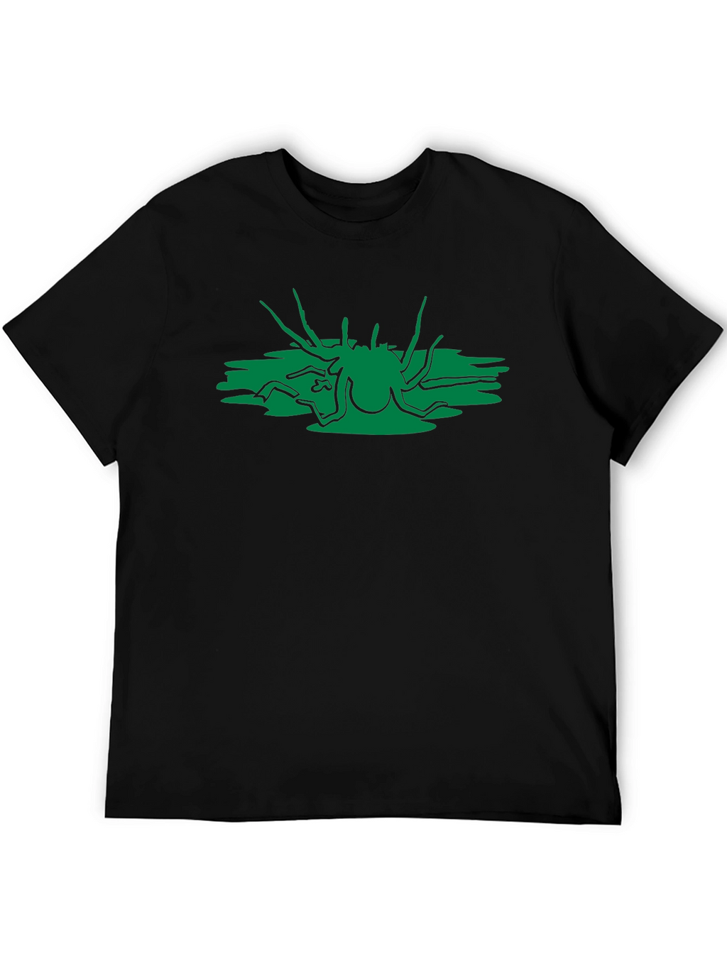Abstract Green Creature Black T-Shirt