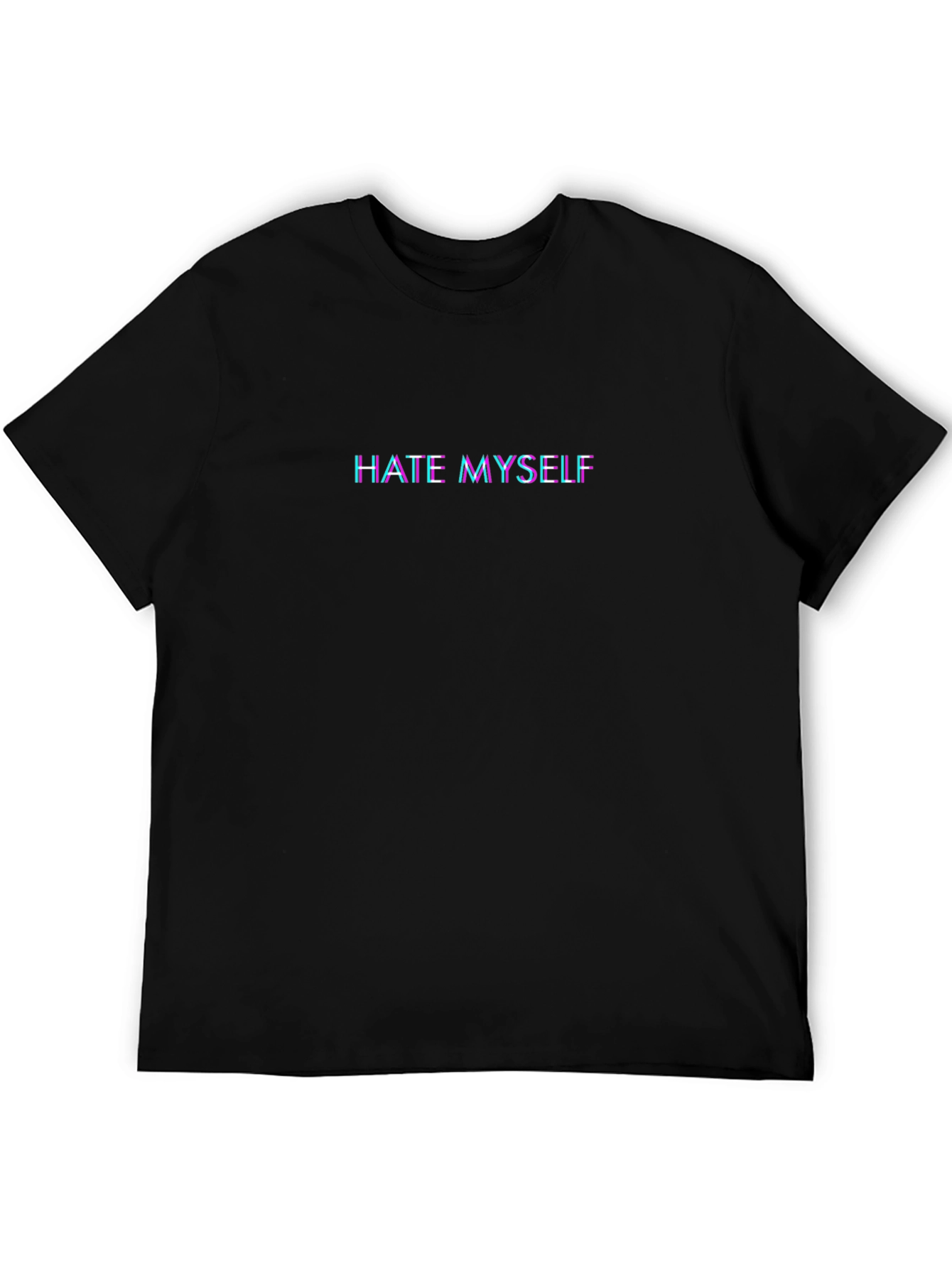 Hate Myself Glitch Tee - Edgy Graphic T-Shirt