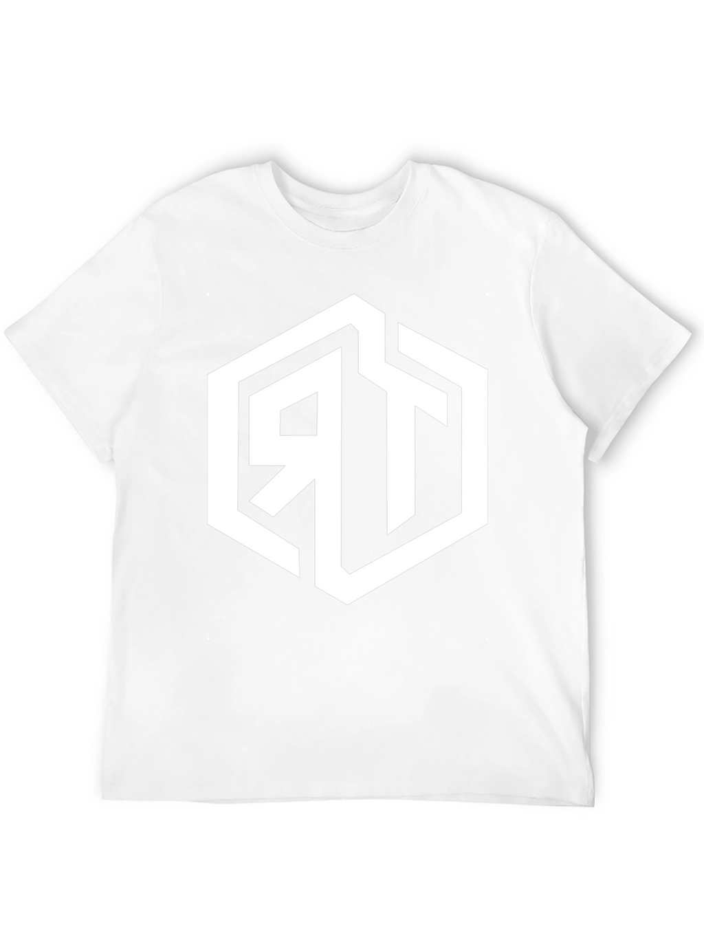 Mens Black Graphic Tee with Geometric RT Logo