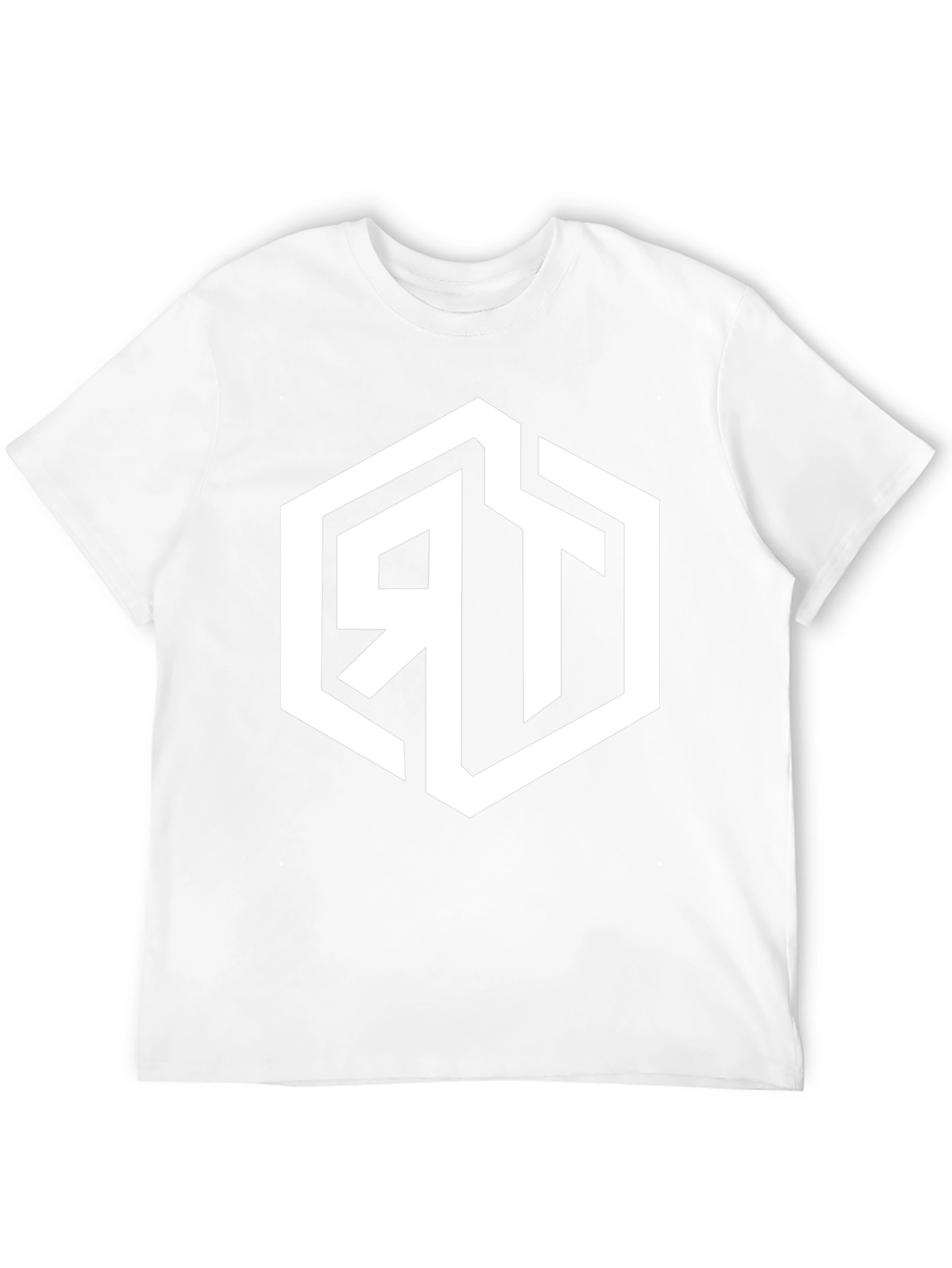 Mens Black Graphic Tee with Geometric RT Logo