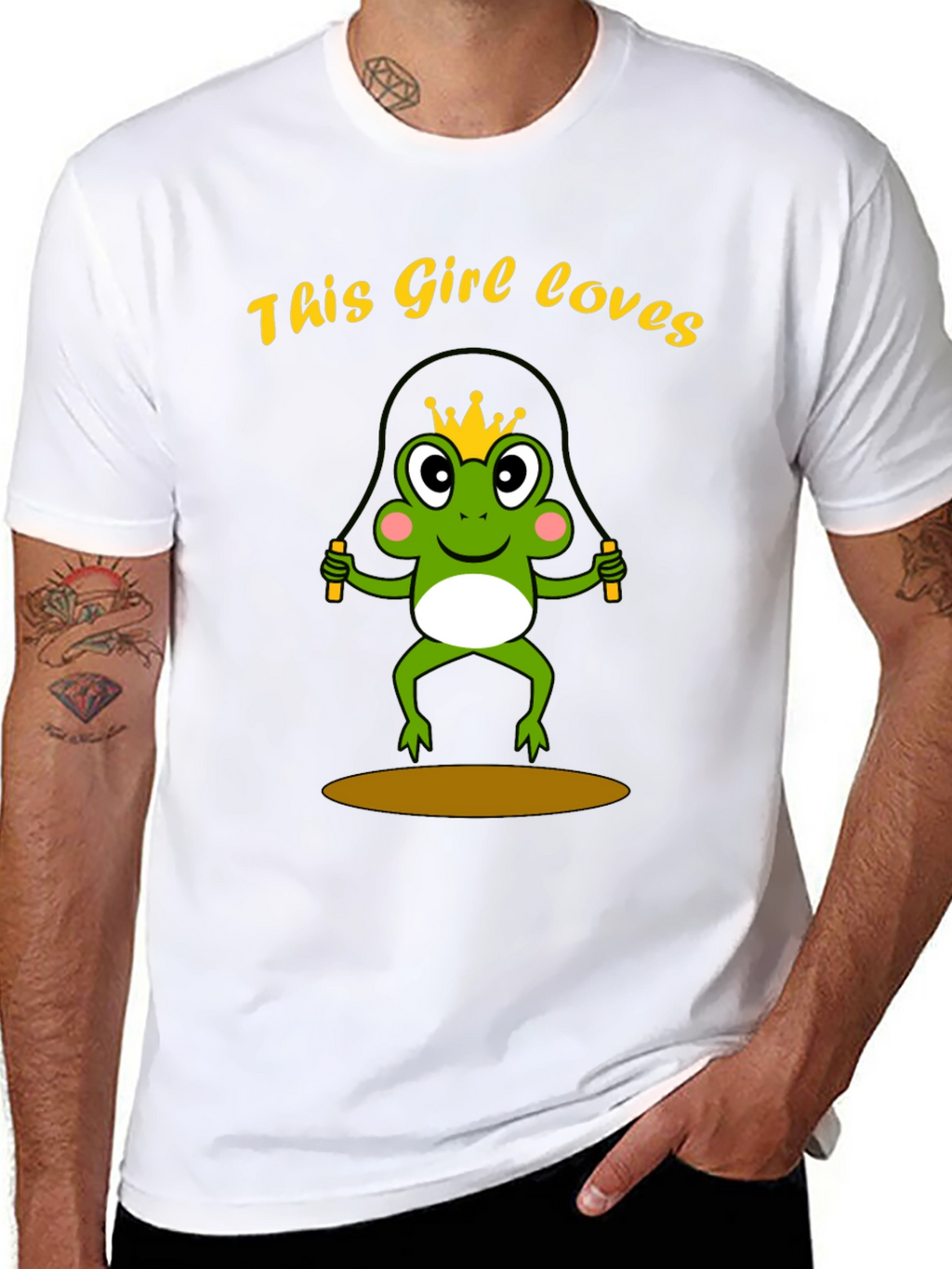 Girl Loves Frog Jumping Rope T-Shirt