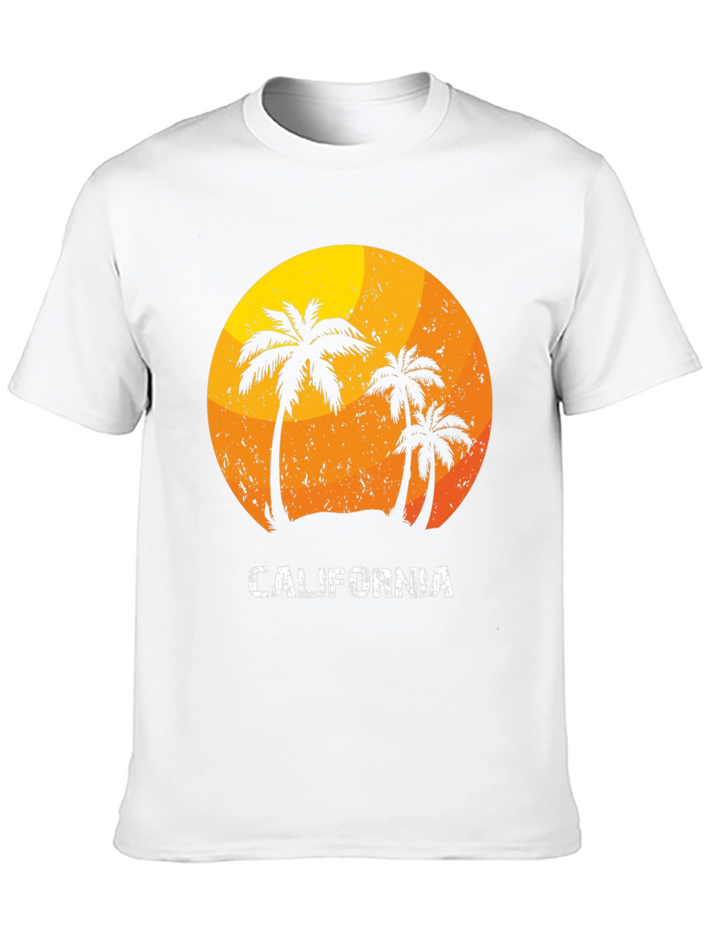 California Palm Tree Sunset Graphic T-Shirt