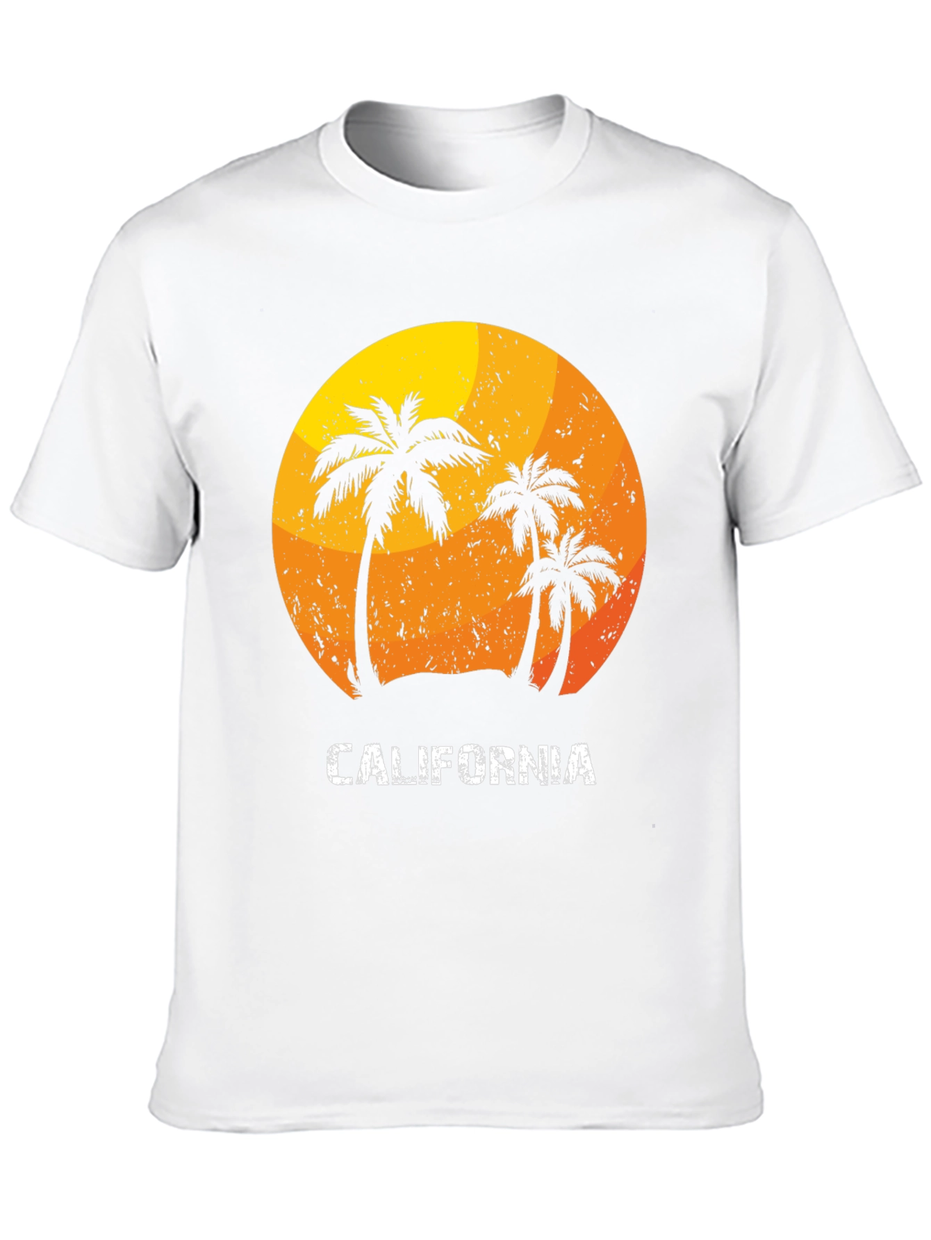 California Palm Tree Sunset Graphic T-Shirt