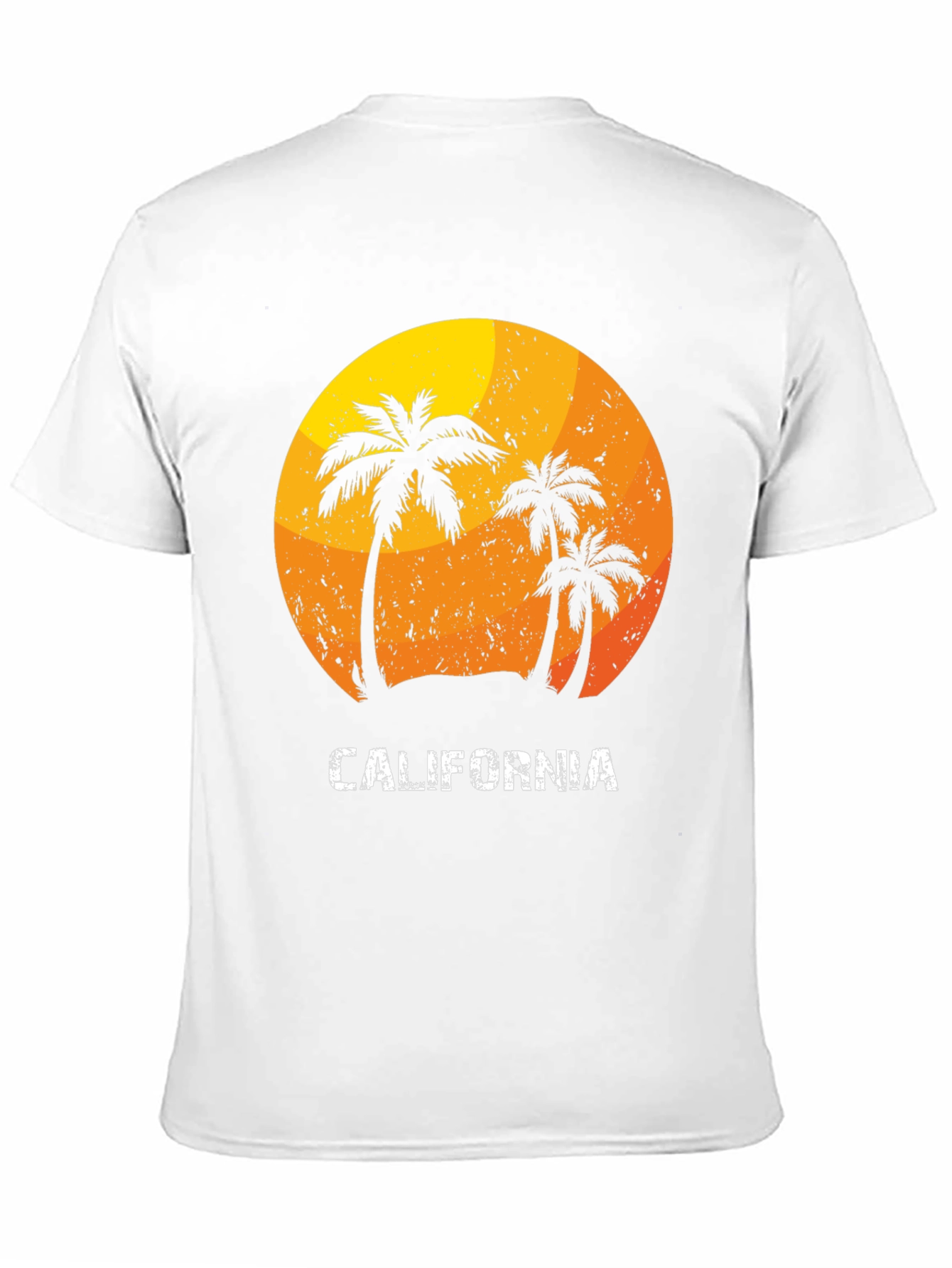 California Palm Tree Sunset Graphic T-Shirt