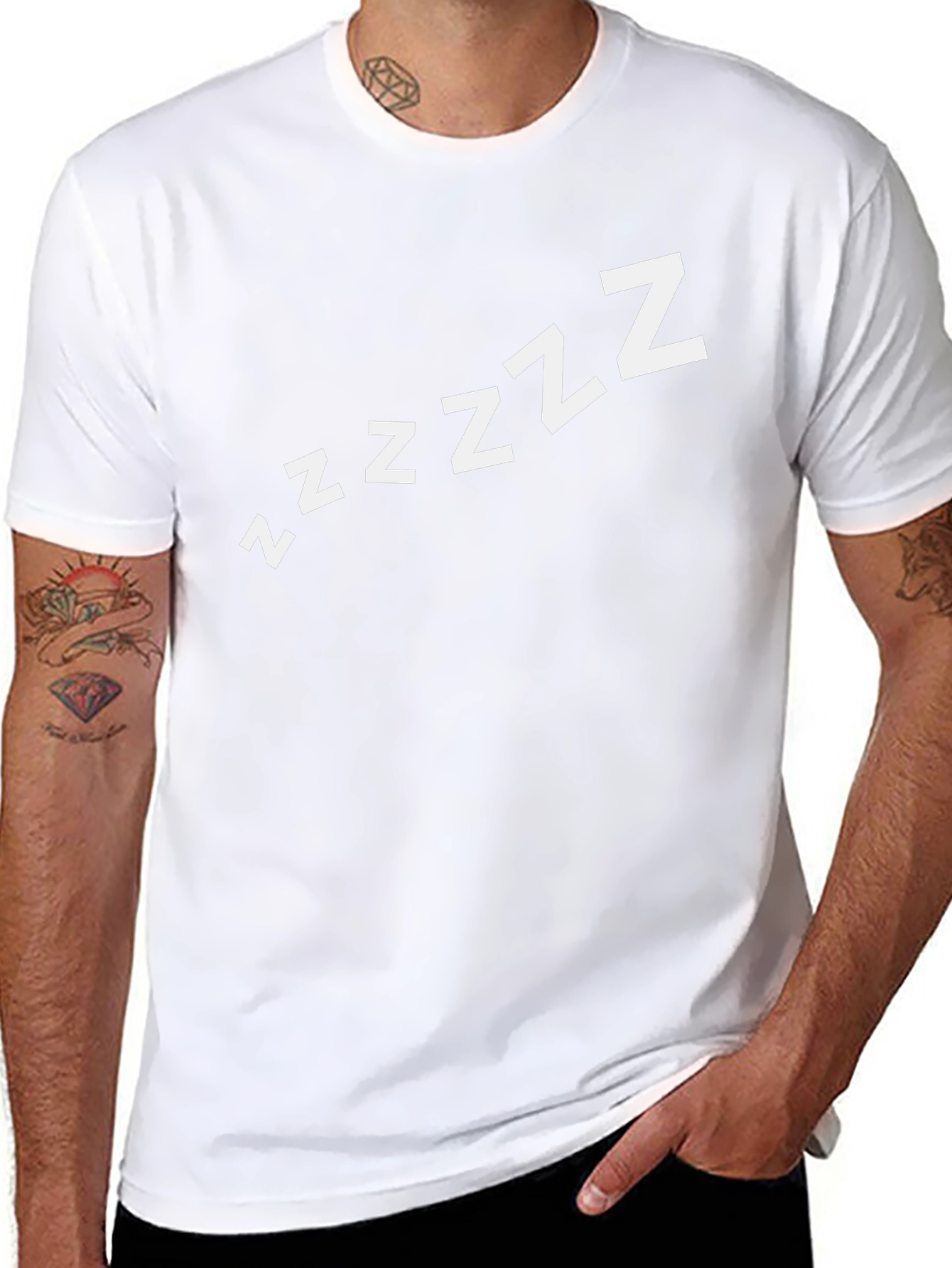 Mens Black Zzzz Graphic Tee - Sleepy Time Shirt