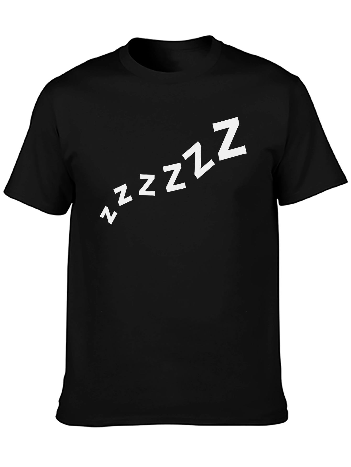 Mens Black Zzzz Graphic Tee - Sleepy Time Shirt