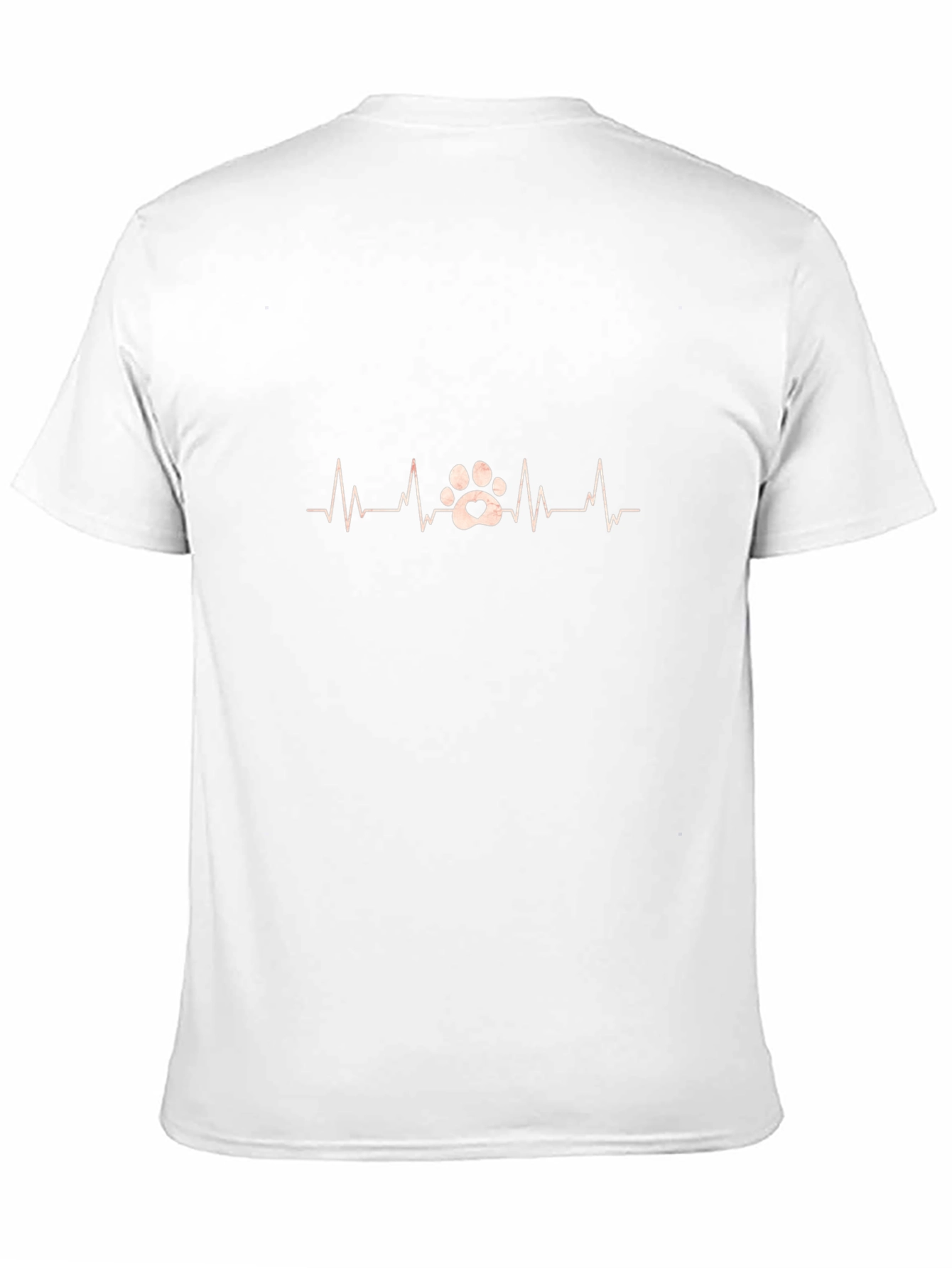 Dog Paw Heartbeat Graphic T-Shirt