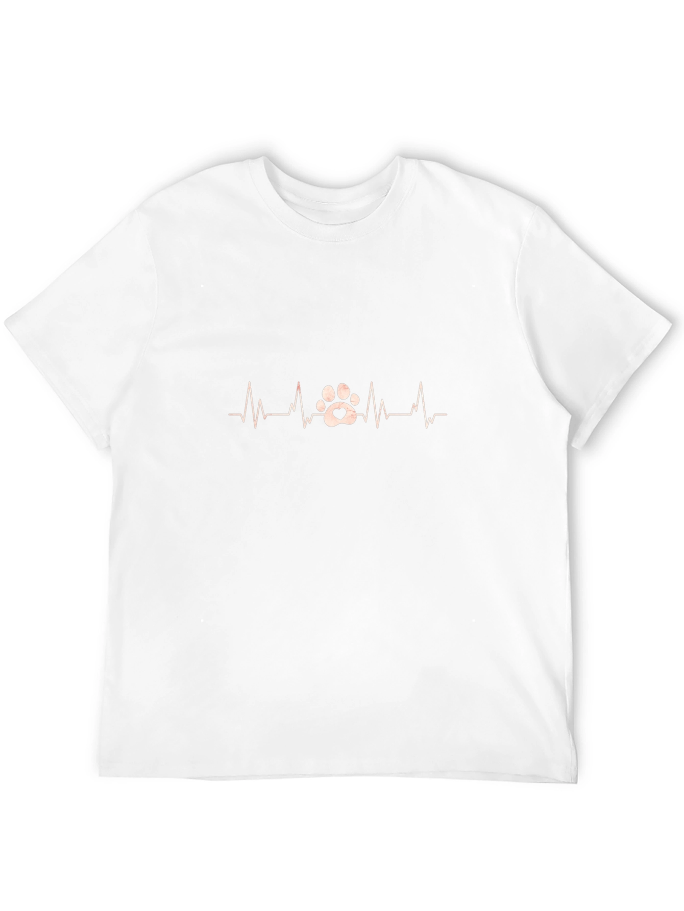 Dog Paw Heartbeat Graphic T-Shirt