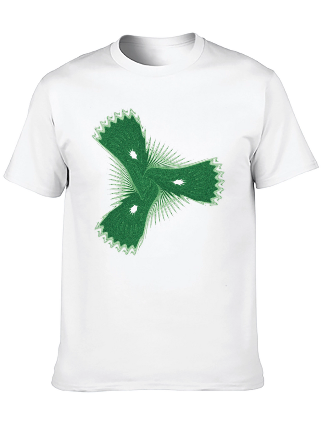 Abstract Green Graphic Black T-Shirt
