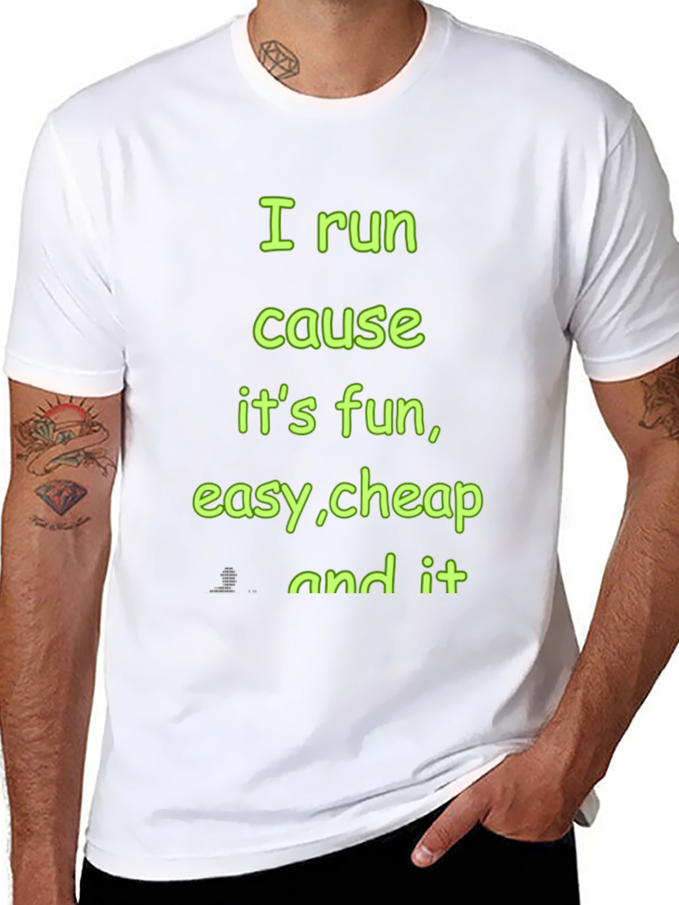 Running Motivation T-Shirt - I Run Cause Its Fun