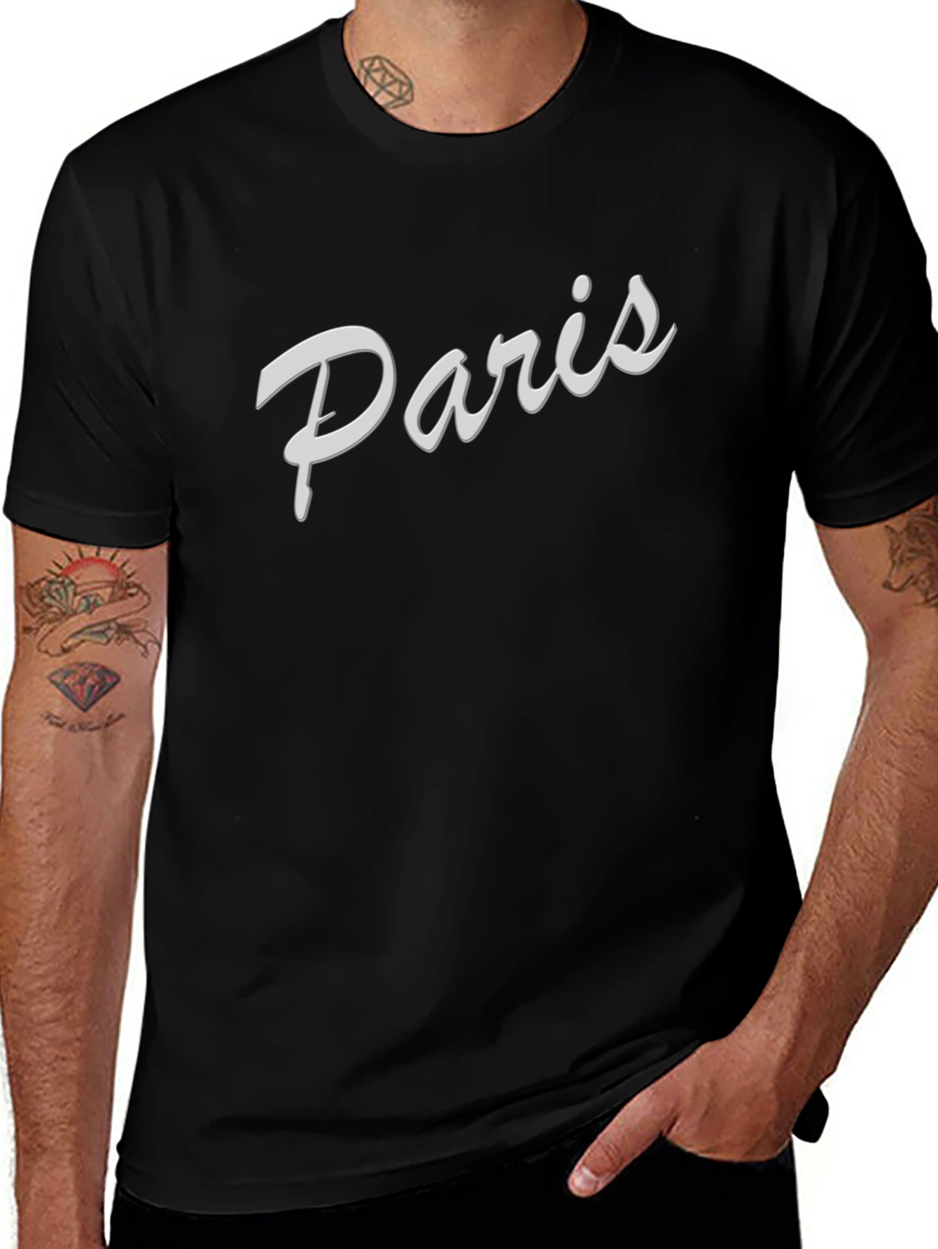 Paris Graphic Tee - Stylish Black T-Shirt