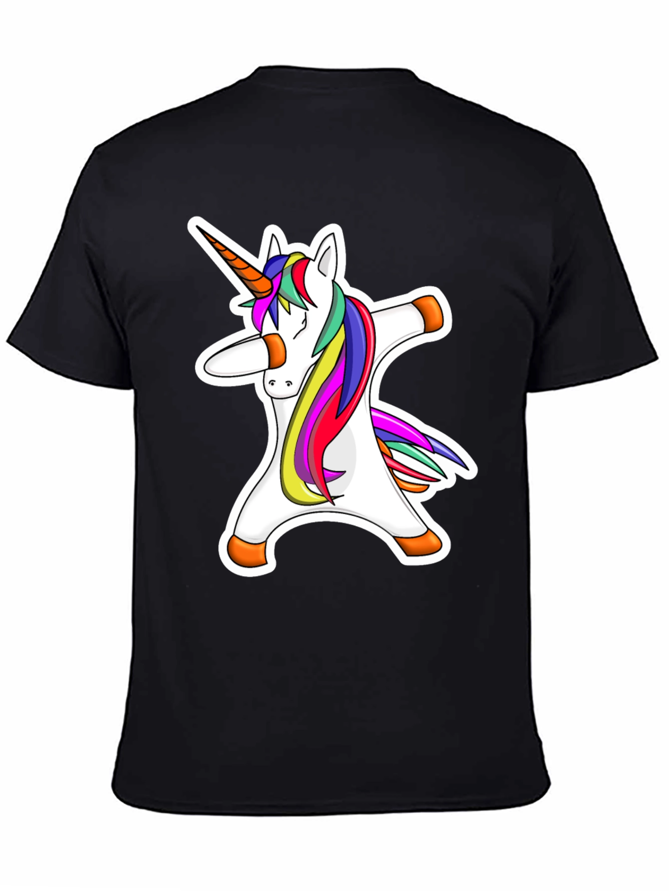 Dabbing Unicorn Graphic Tee - Mens Black T-Shirt