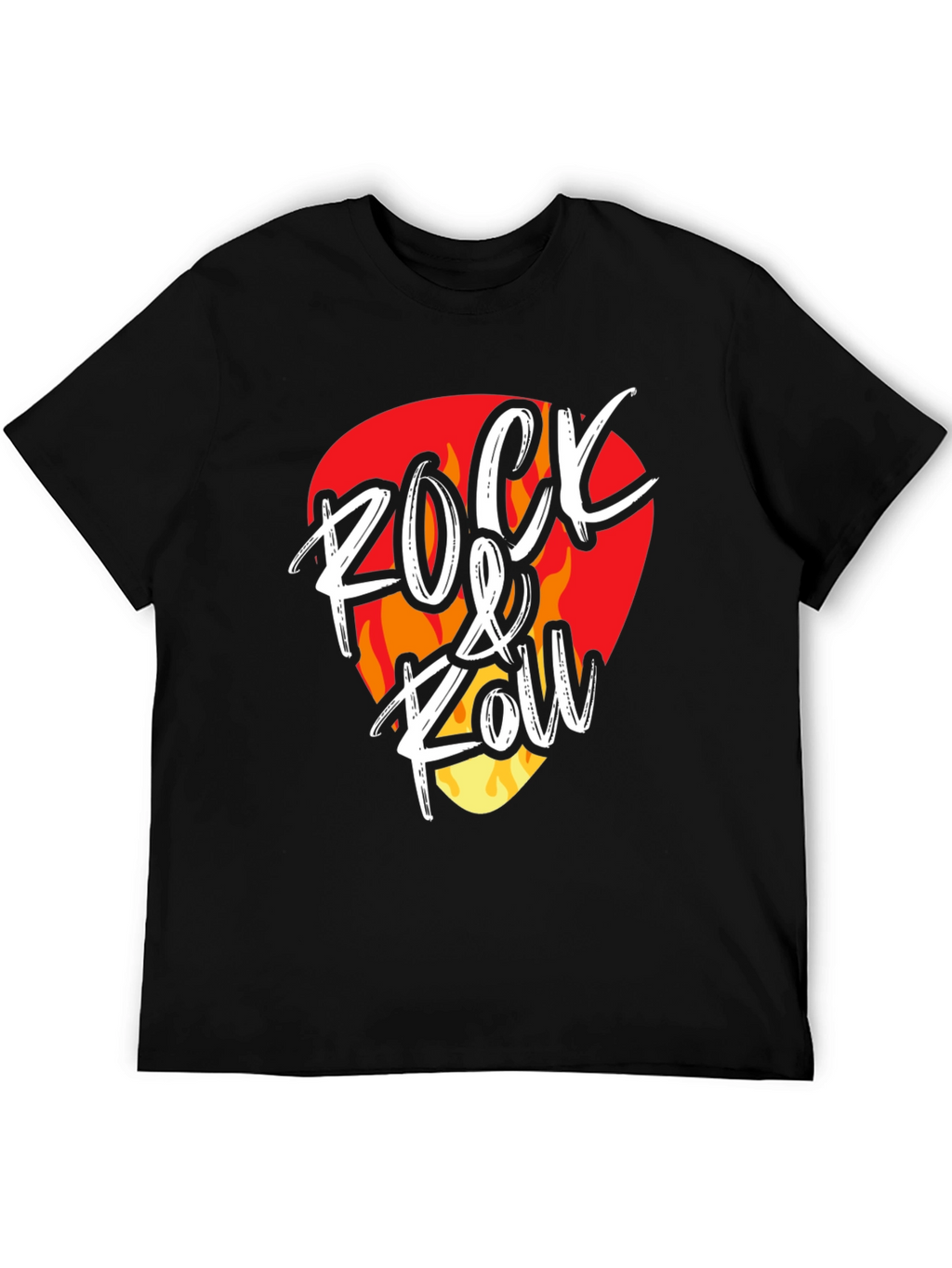 Rock & Roll Graphic Tee - Guitar Pick Design