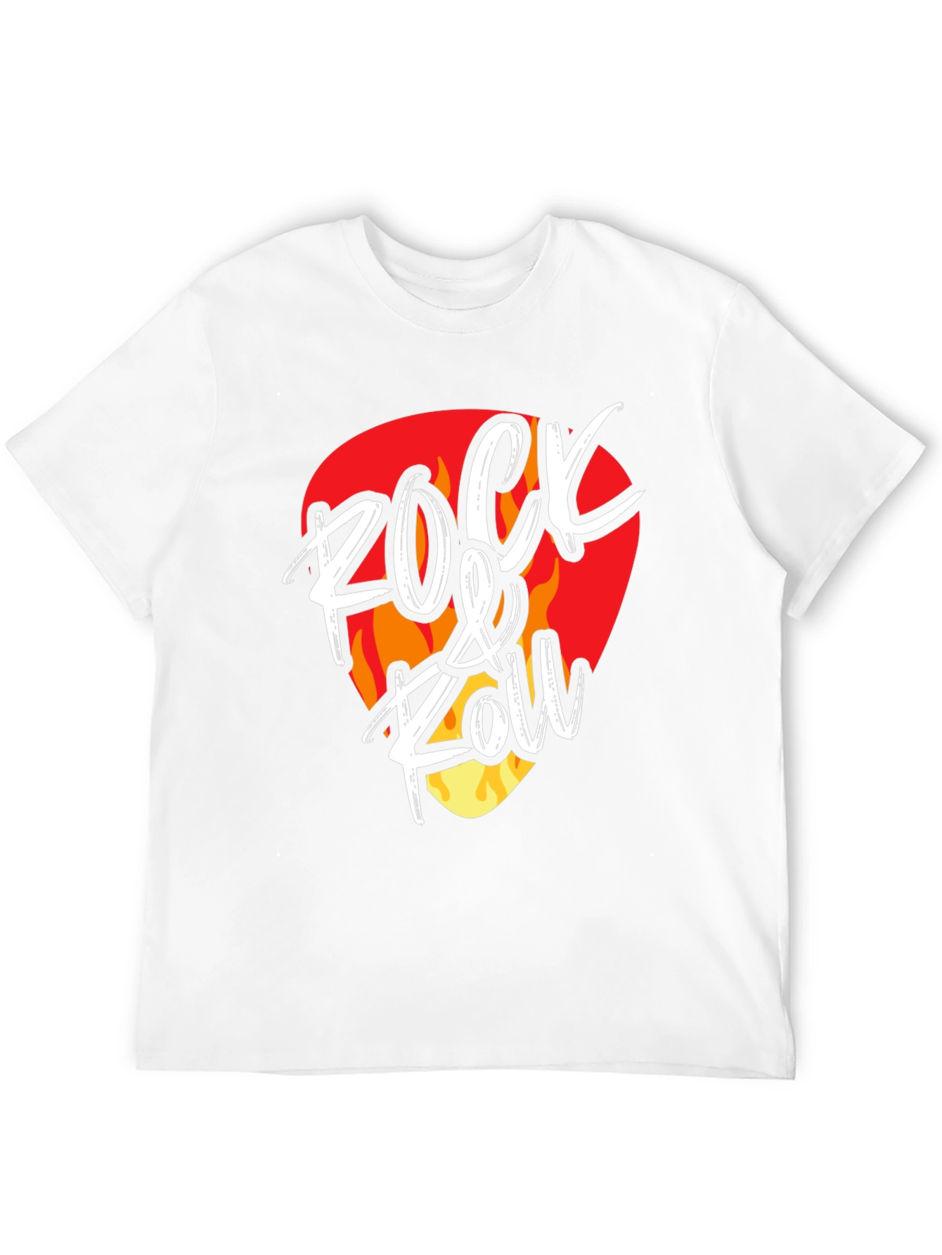 Rock & Roll Graphic Tee - Guitar Pick Design