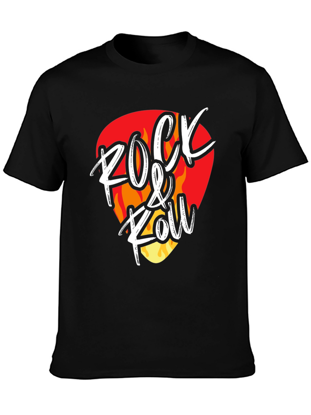 Rock & Roll Graphic Tee - Guitar Pick Design