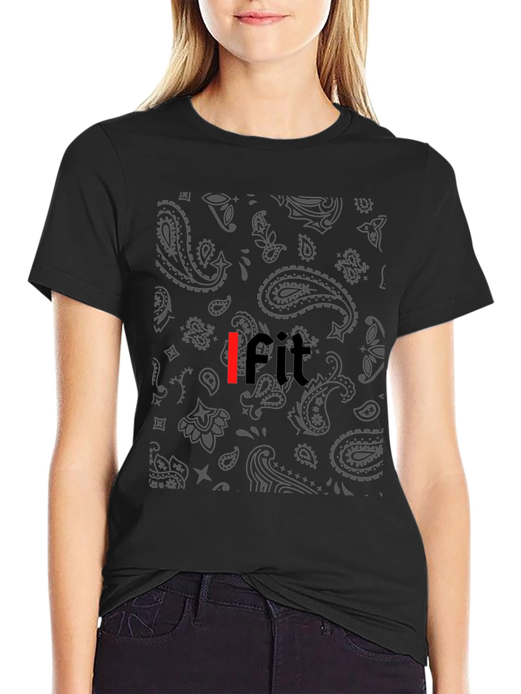 Bandana Print IFIT Black Tee