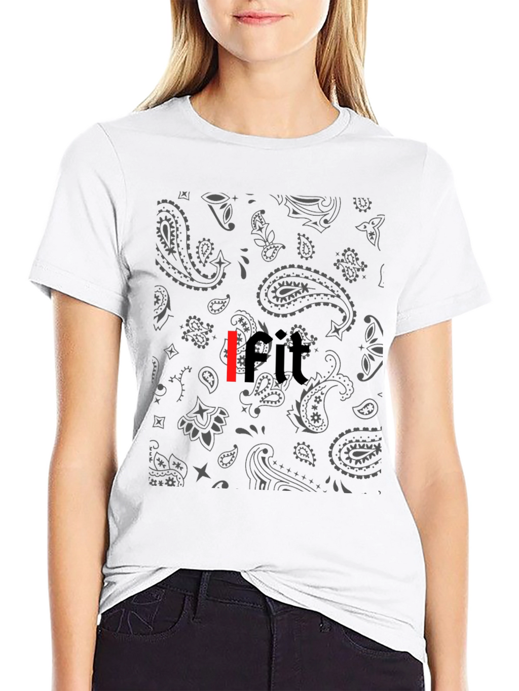 Bandana Print IFIT Black Tee