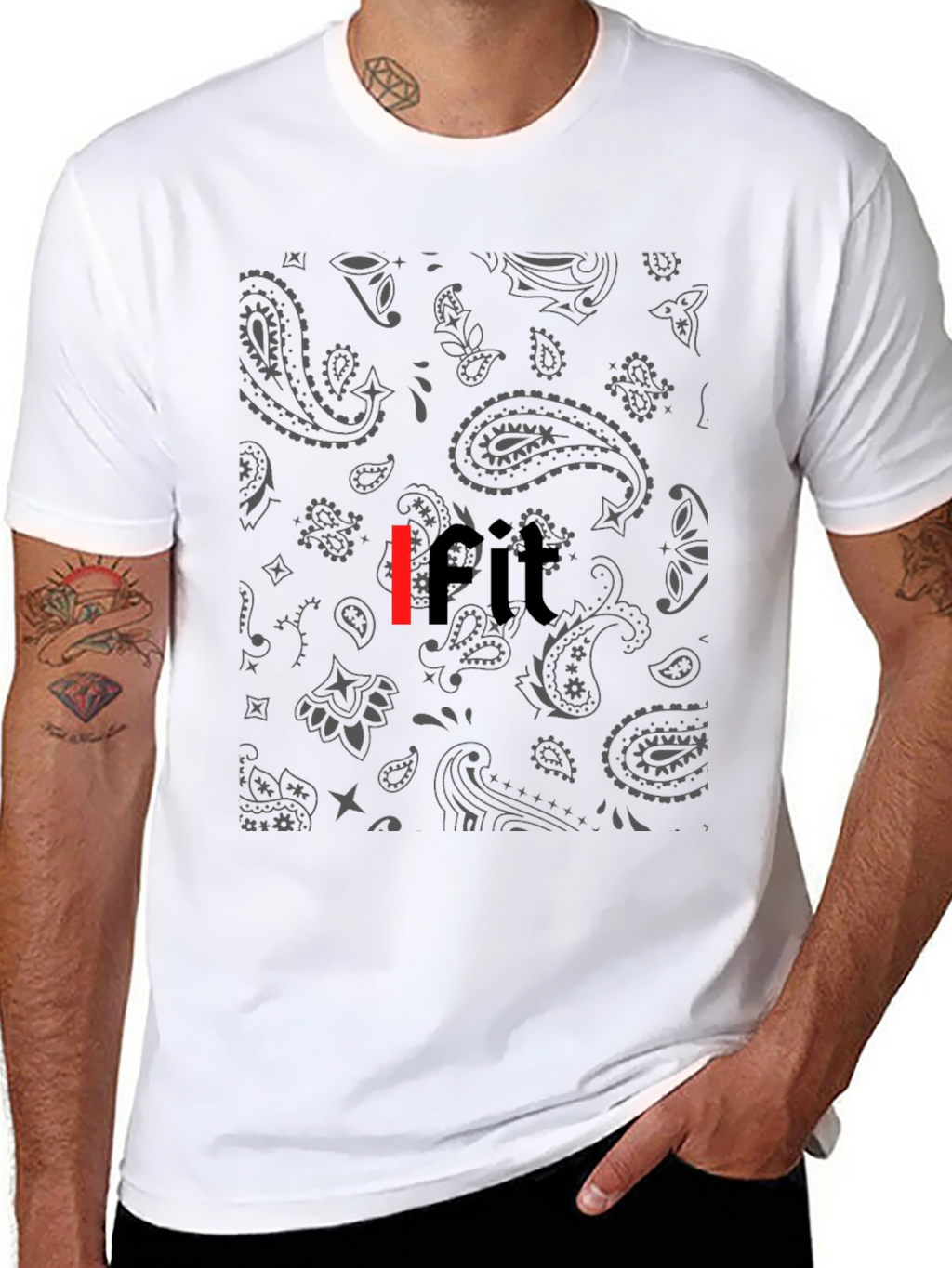 Bandana Print IFIT Black Tee