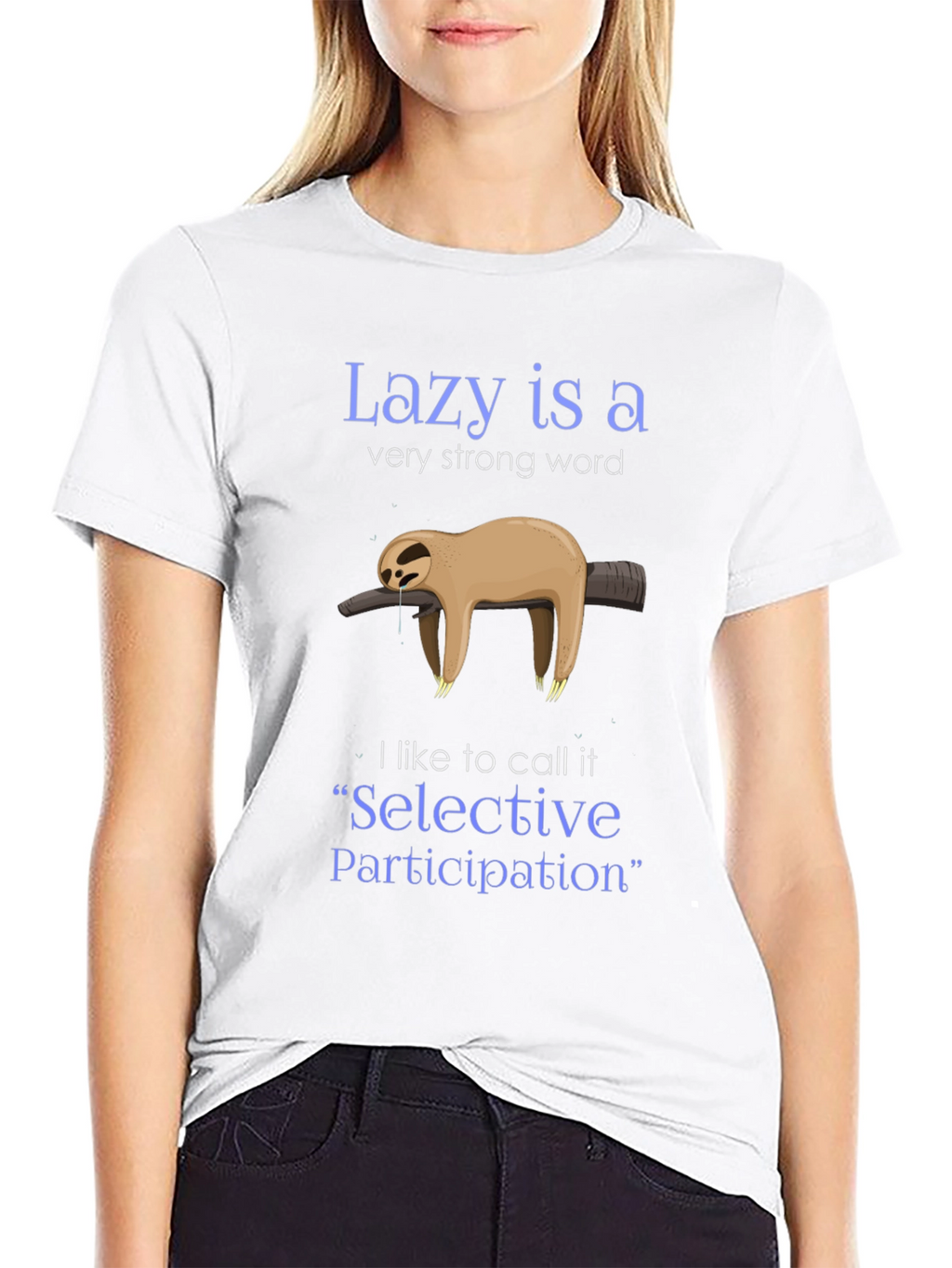 Lazy Sloth Graphic Tee - Selective Participation Shirt