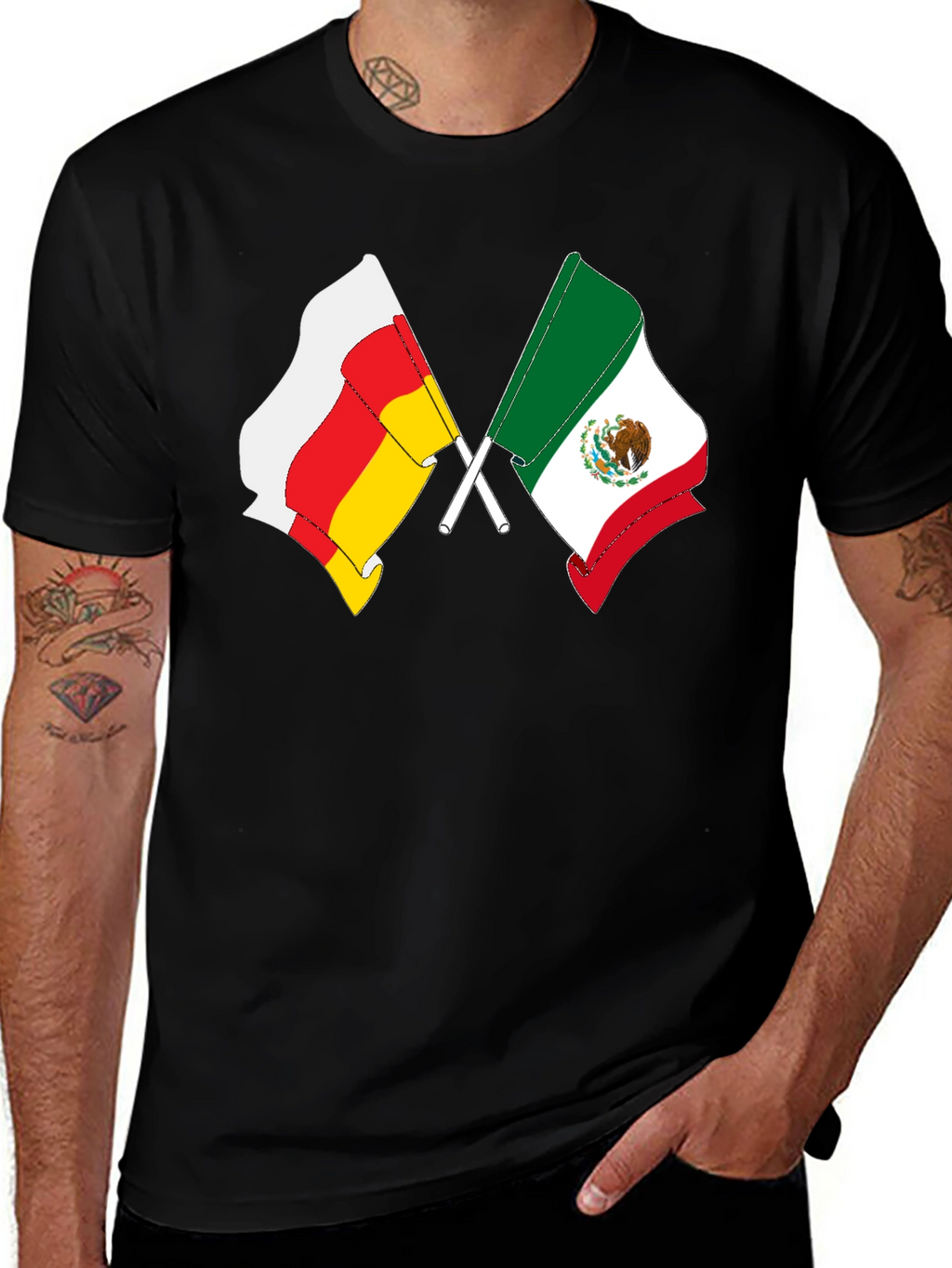 Crossed Flags Graphic Tee